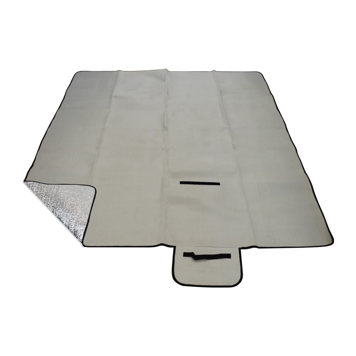 Piknik deka CALTER® GRADY, 200x150 cm, aluminijska folija, siva - slika 2