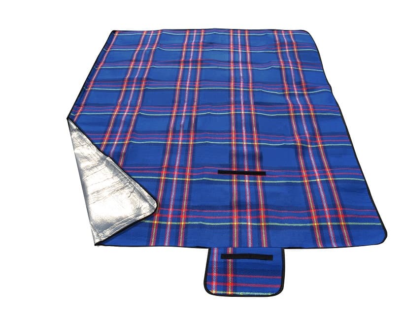 Piknik deka CALTER® ONE, 150x130 cm, plavi karirani - slika 2