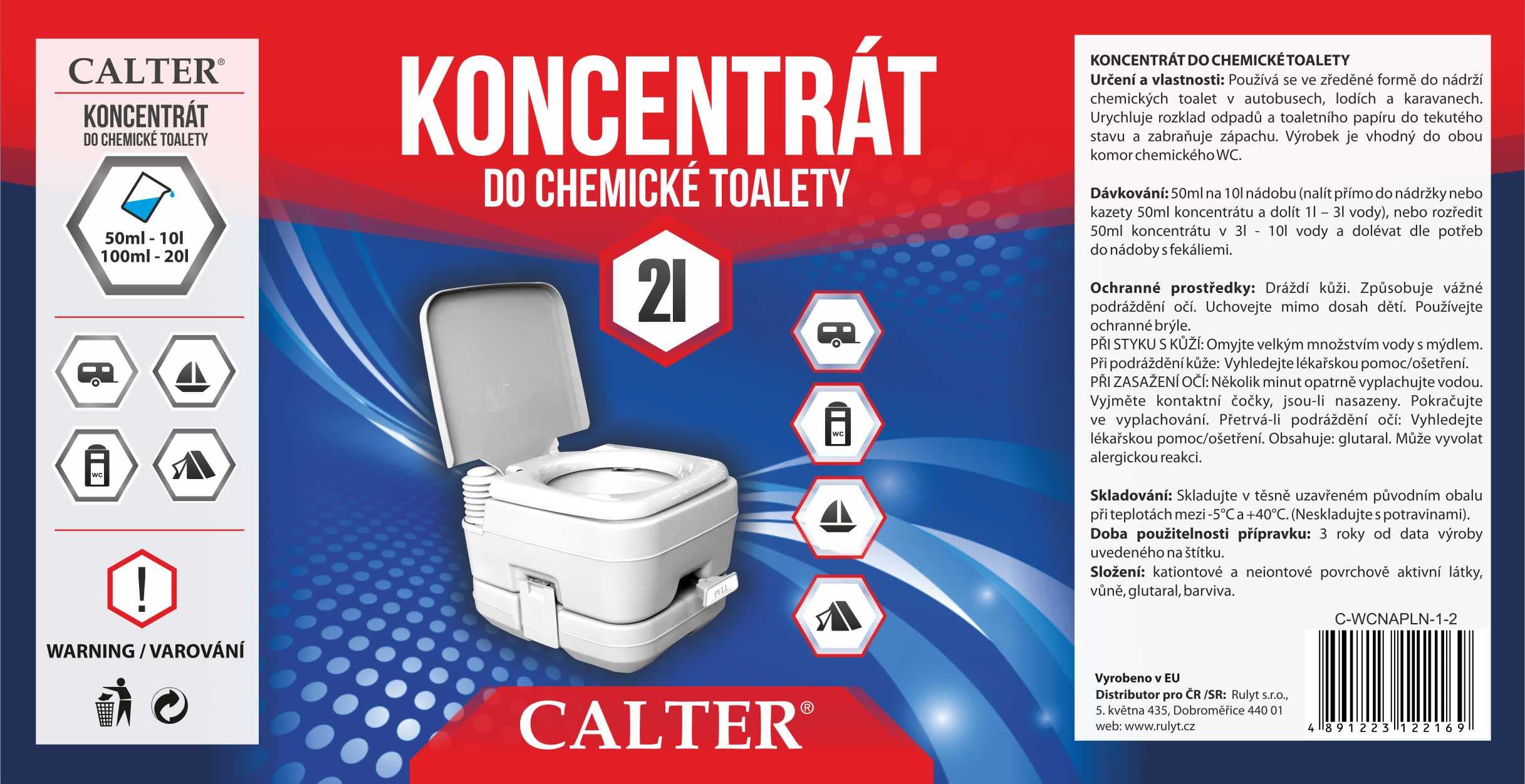 CALTER® punjenje za hemijski toalet - 2L - slika 2