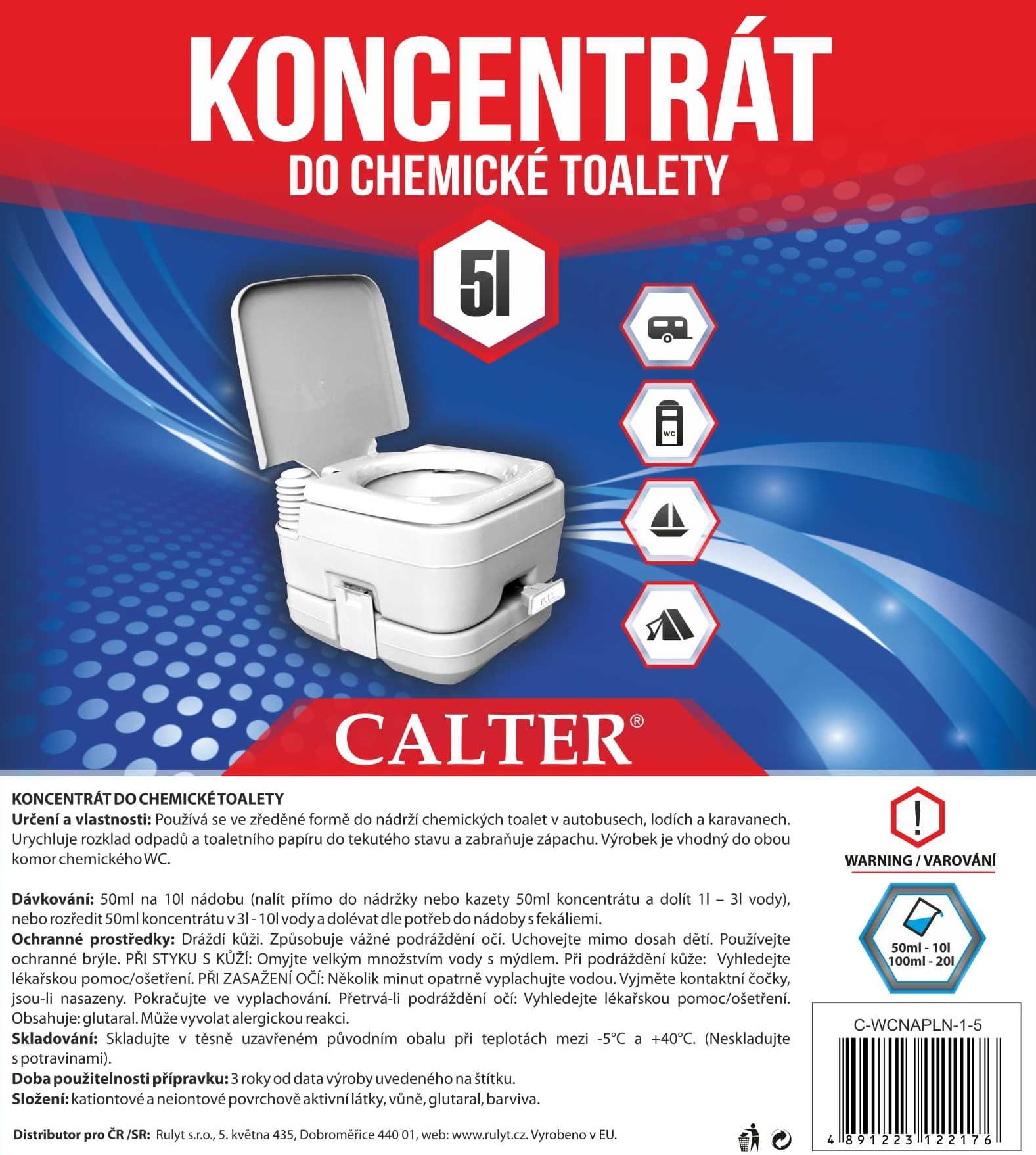 CALTER® punjenje za hemijski toalet - 5L - slika 2