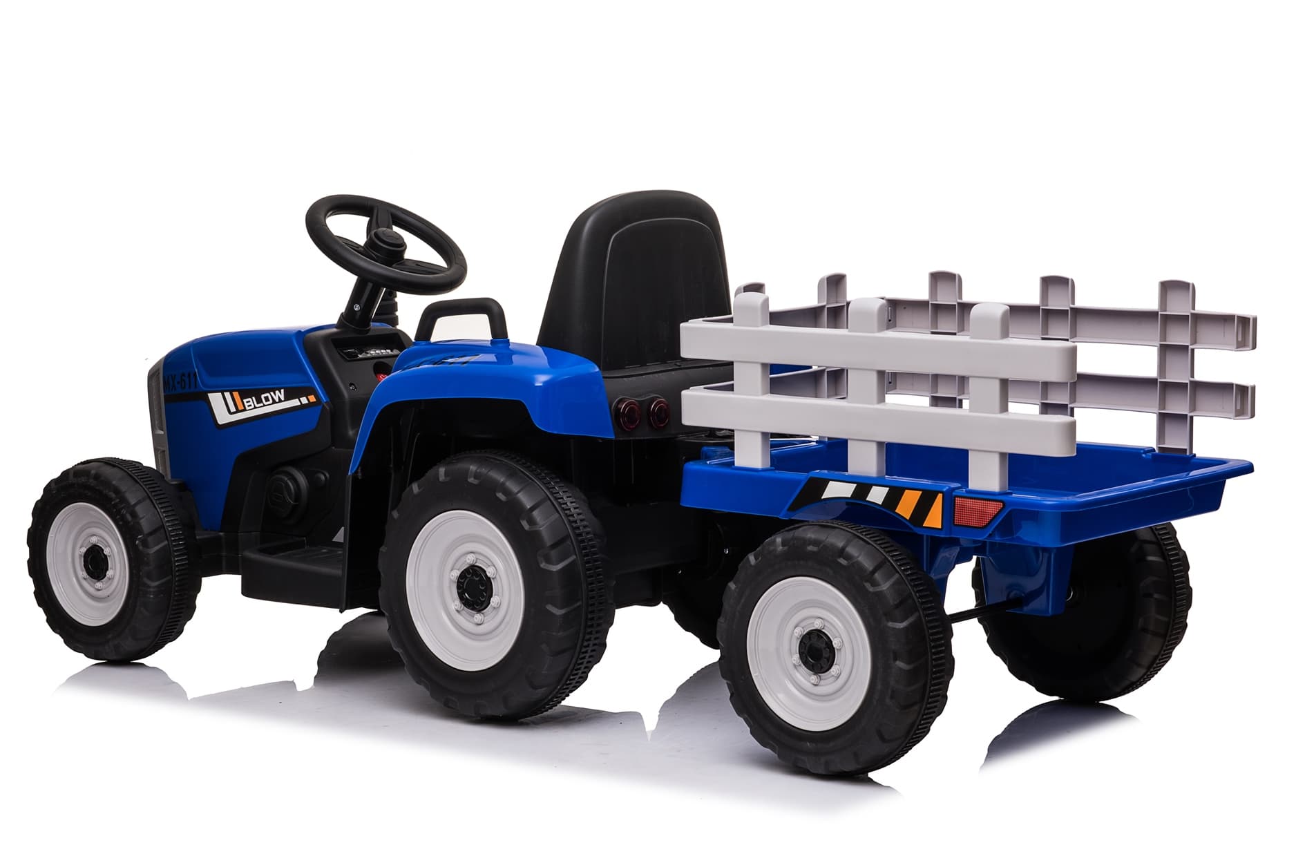 Dječiji električni automobil Traktor Lite - plavi - slika 4