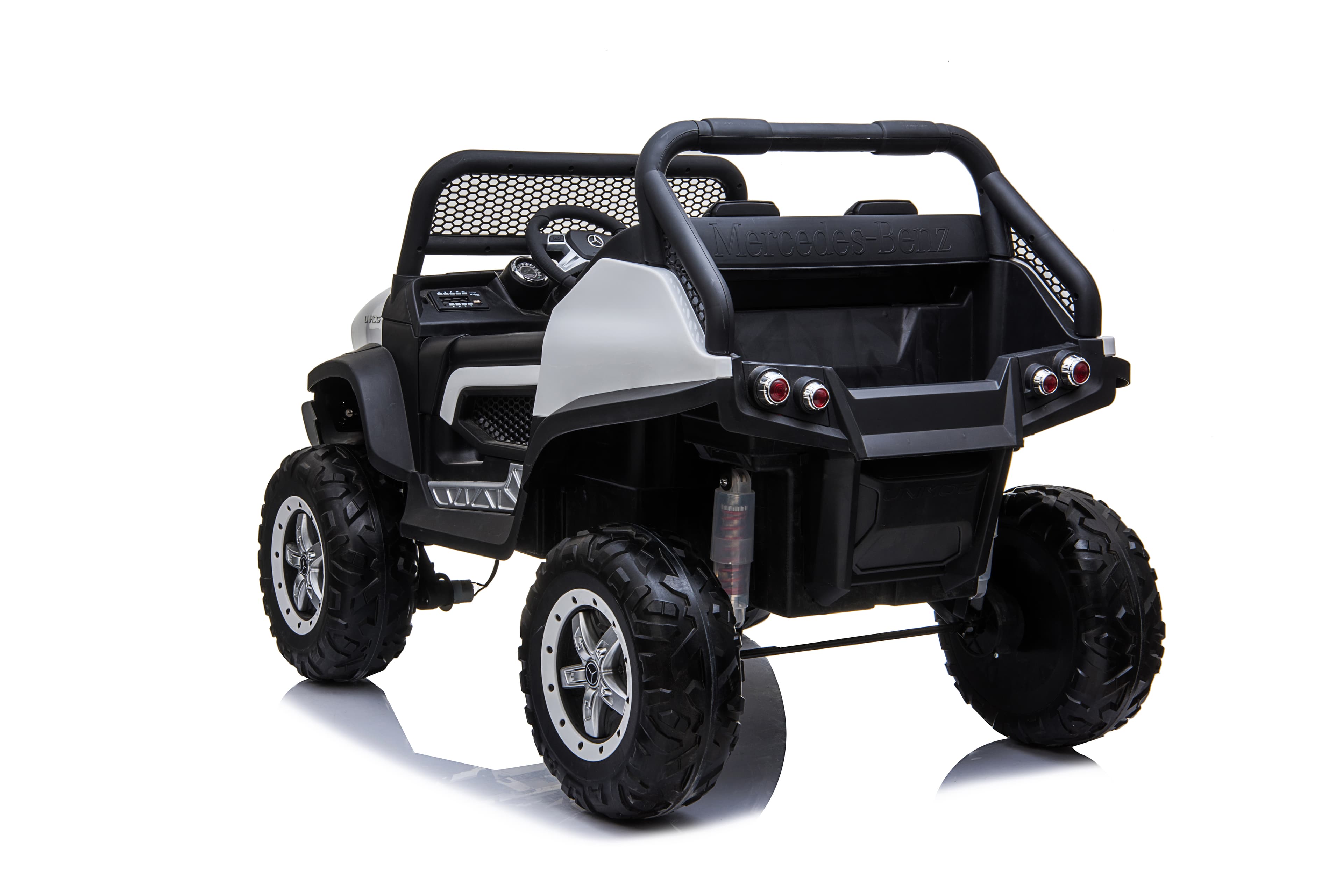 Dječiji električni automobil Mercedes Benz Unimog Truck - bijeli - slika 4