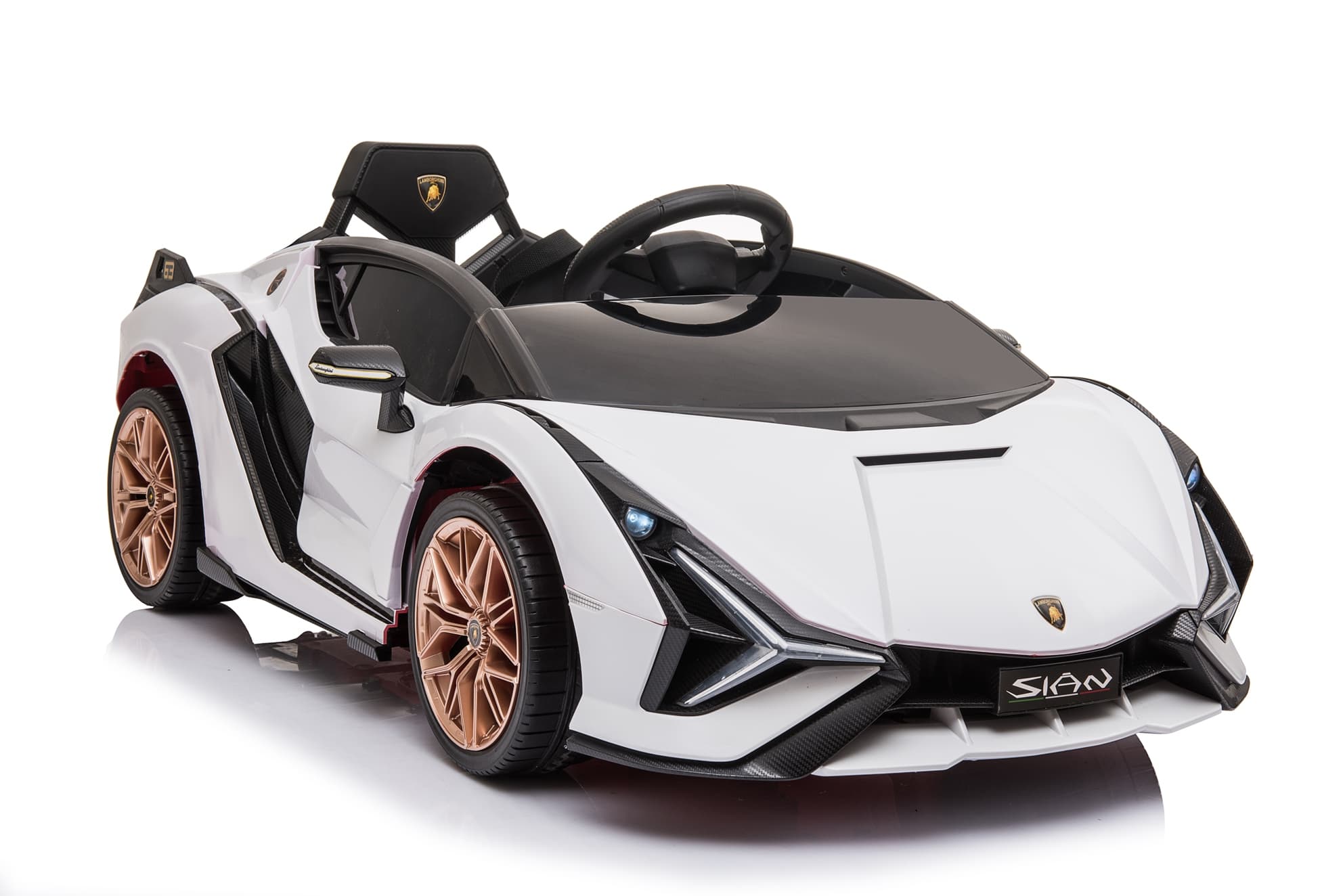 Dječiji električni automobil Lamborghini Sian bijeli - slika 6