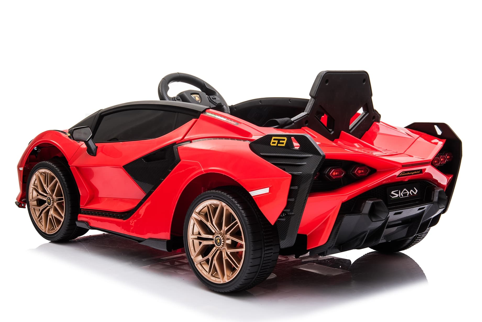 Dječiji električni automobil Lamborghini Sian crveni - slika 4