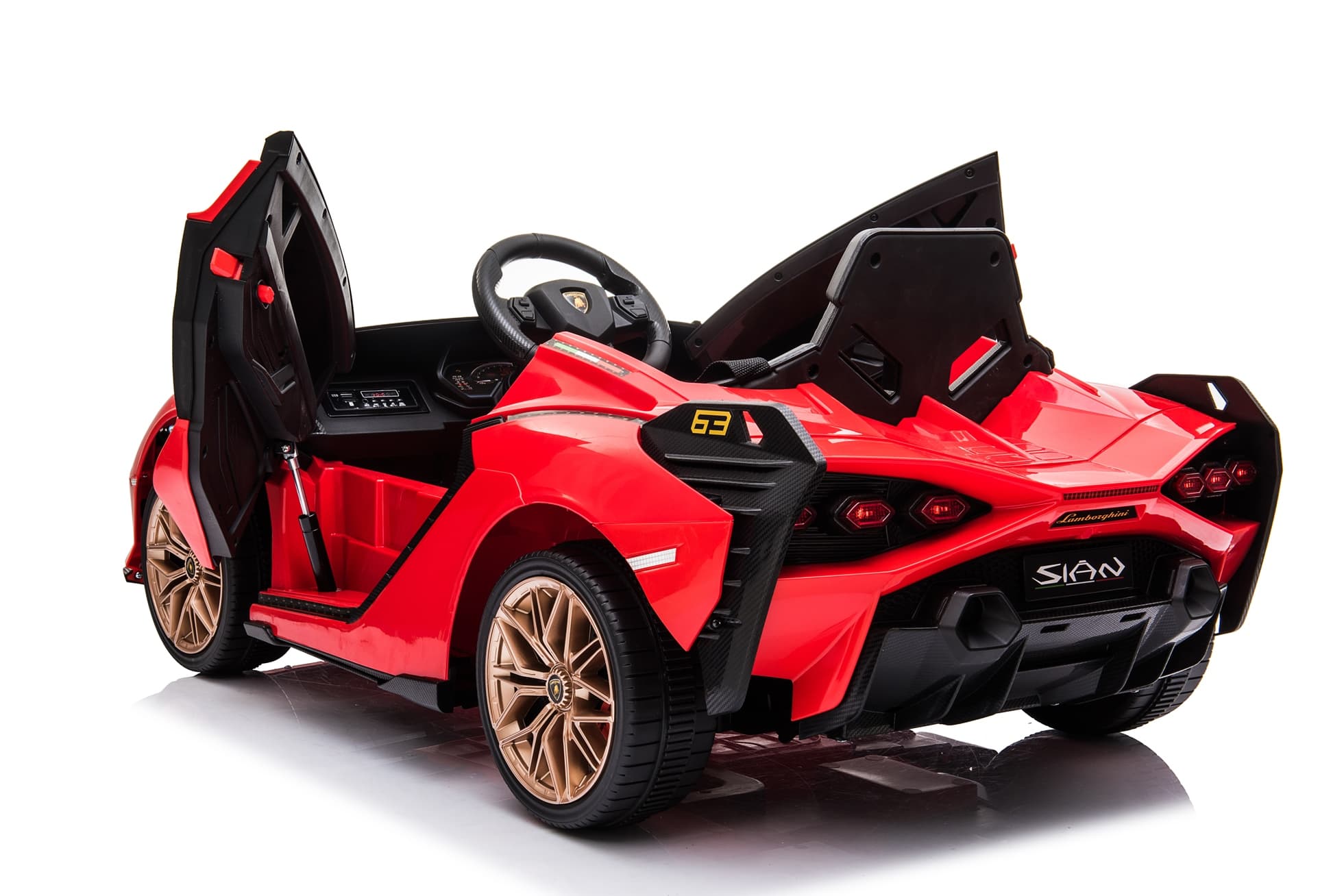 Dječiji električni automobil Lamborghini Sian crveni - slika 8