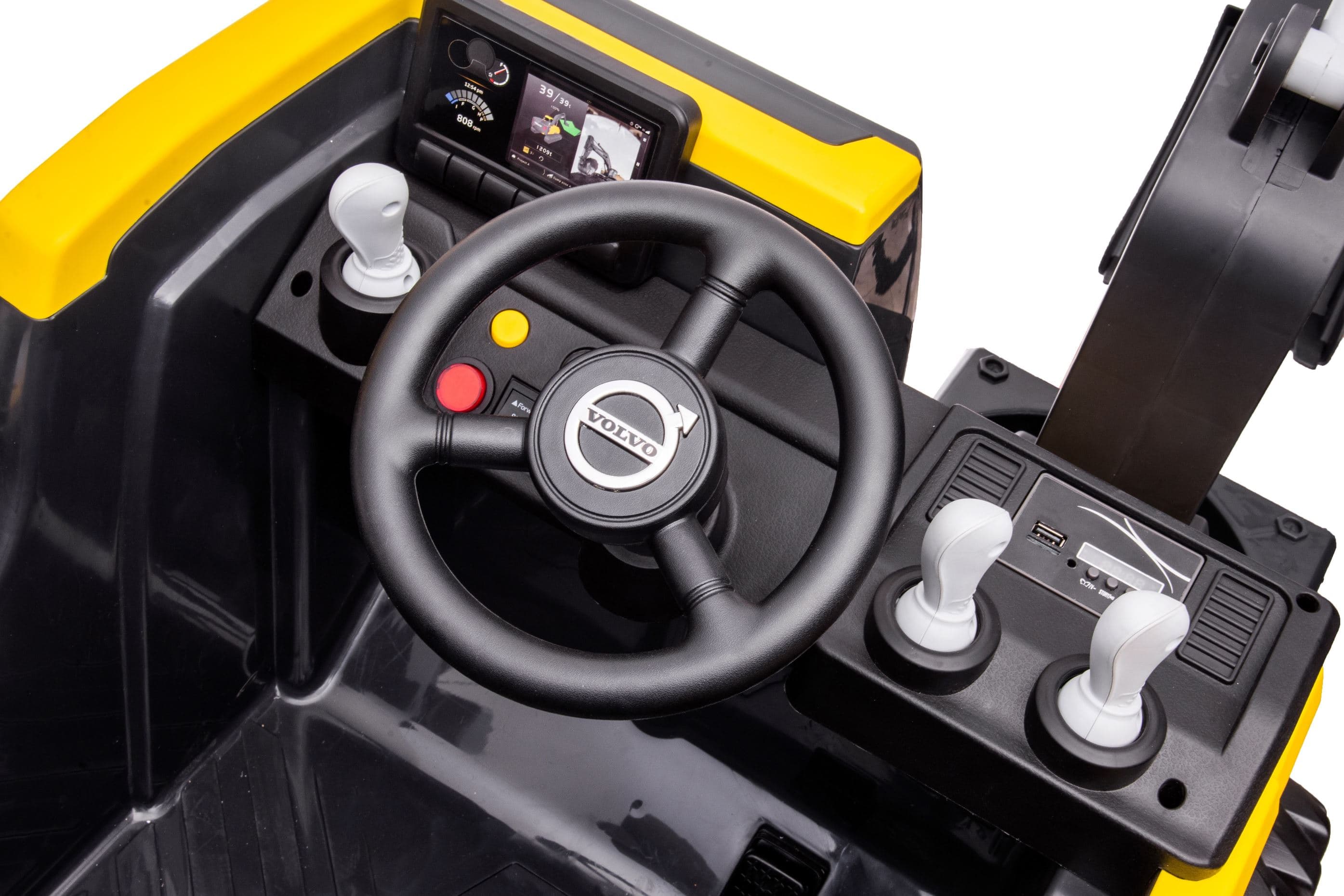Dječiji potpuno električni bager Volvo PRO žuti, Li-Ion - slika 4