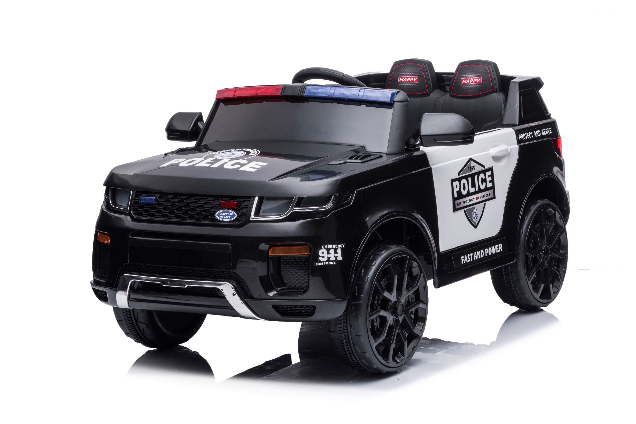 Dječiji električni policijski SUV Eljet crni, Li-Ion