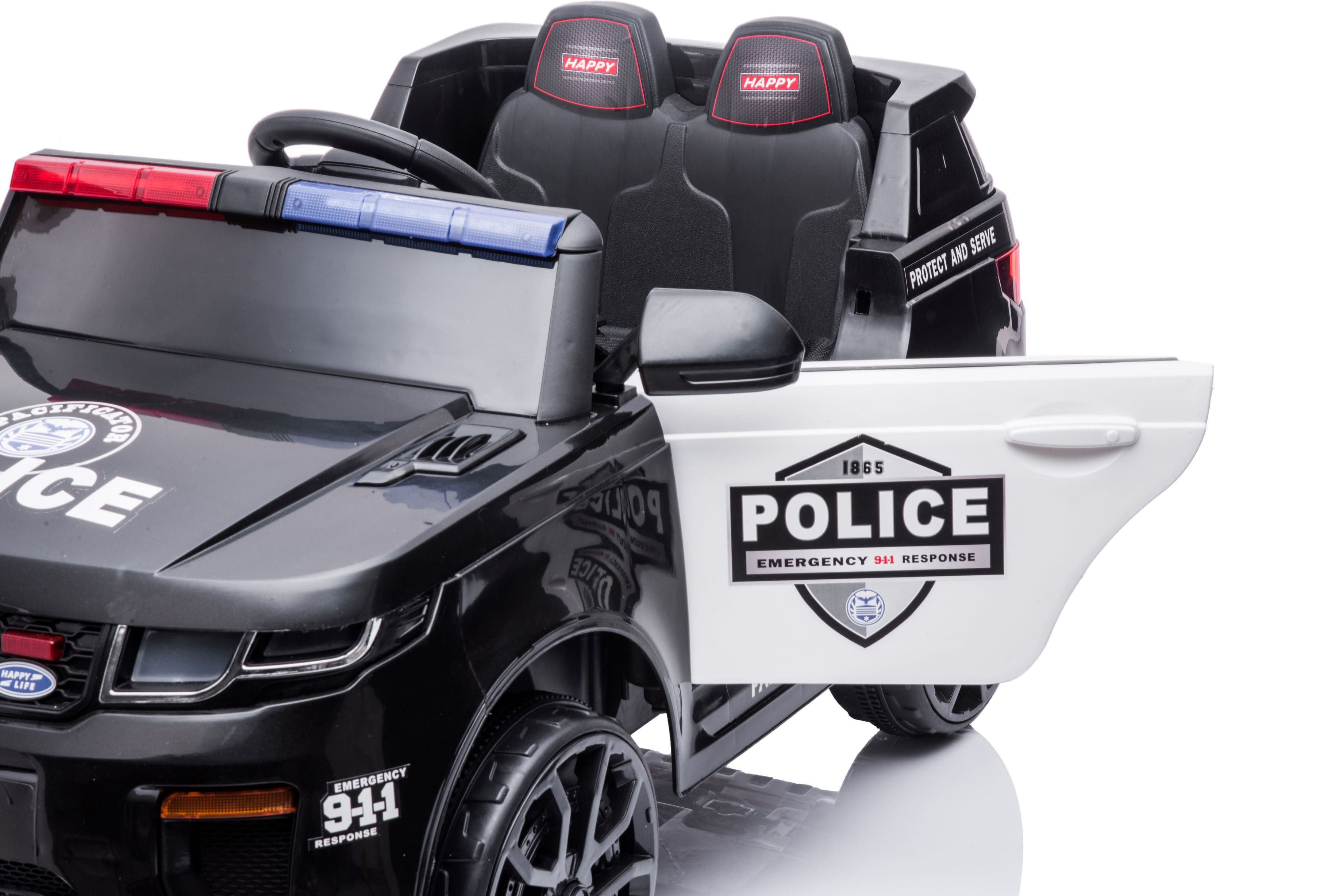 Dječiji električni policijski SUV Eljet crni, Li-Ion - slika 2