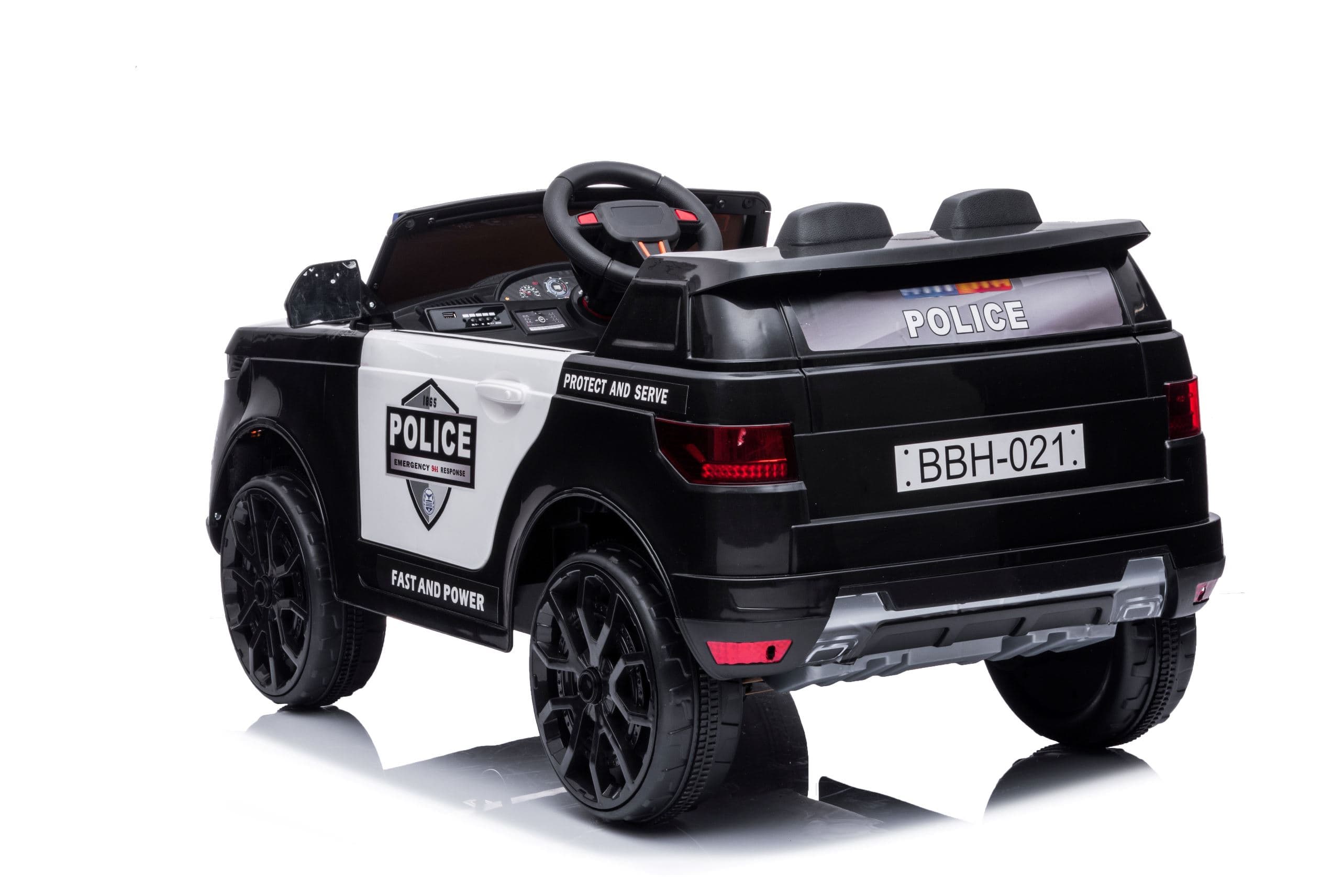 Dječiji električni policijski SUV Eljet crni, Li-Ion - slika 3