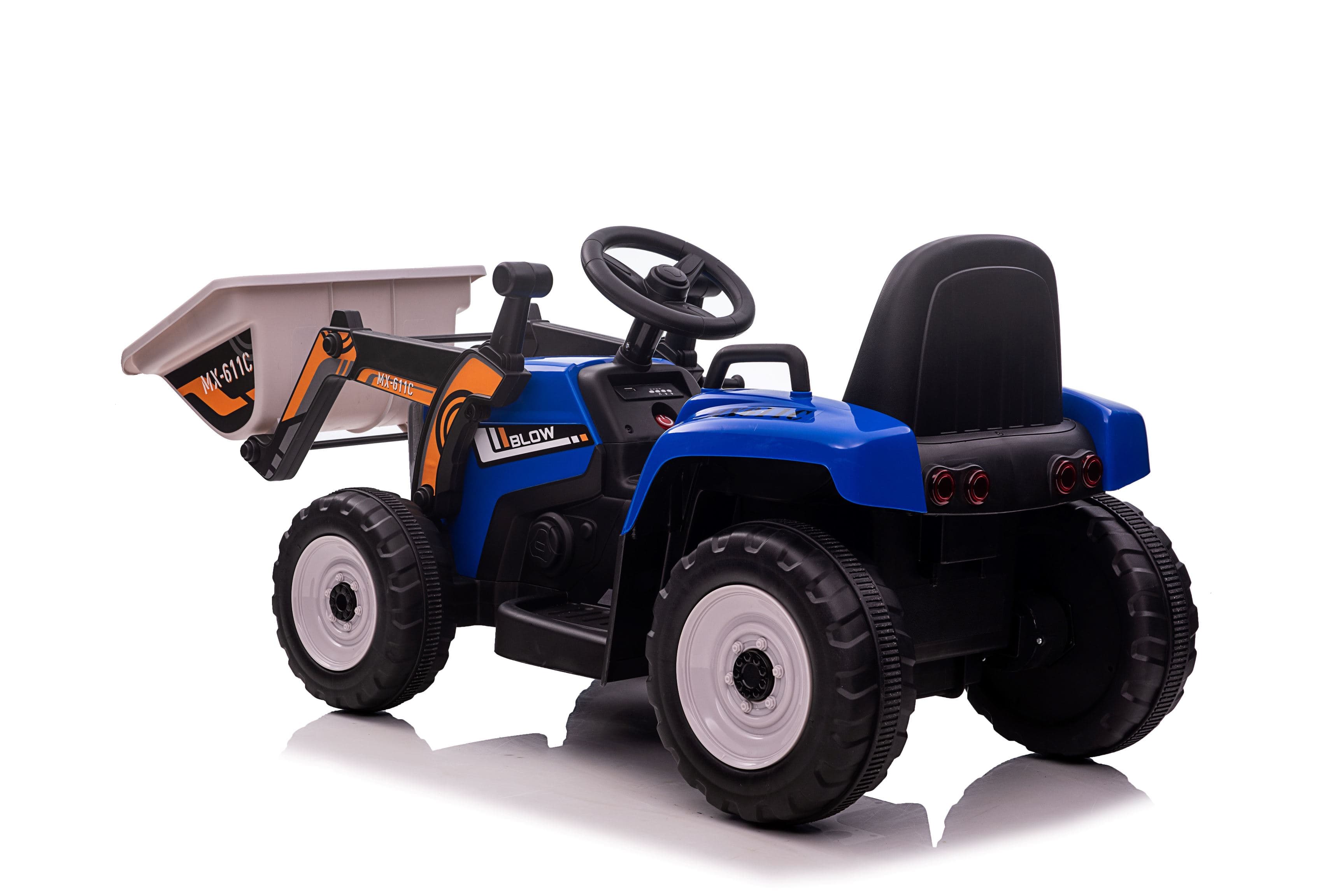 Dječiji električni traktor Eljet sa tovarnom kašikom plavi, Li-Ion - slika 2