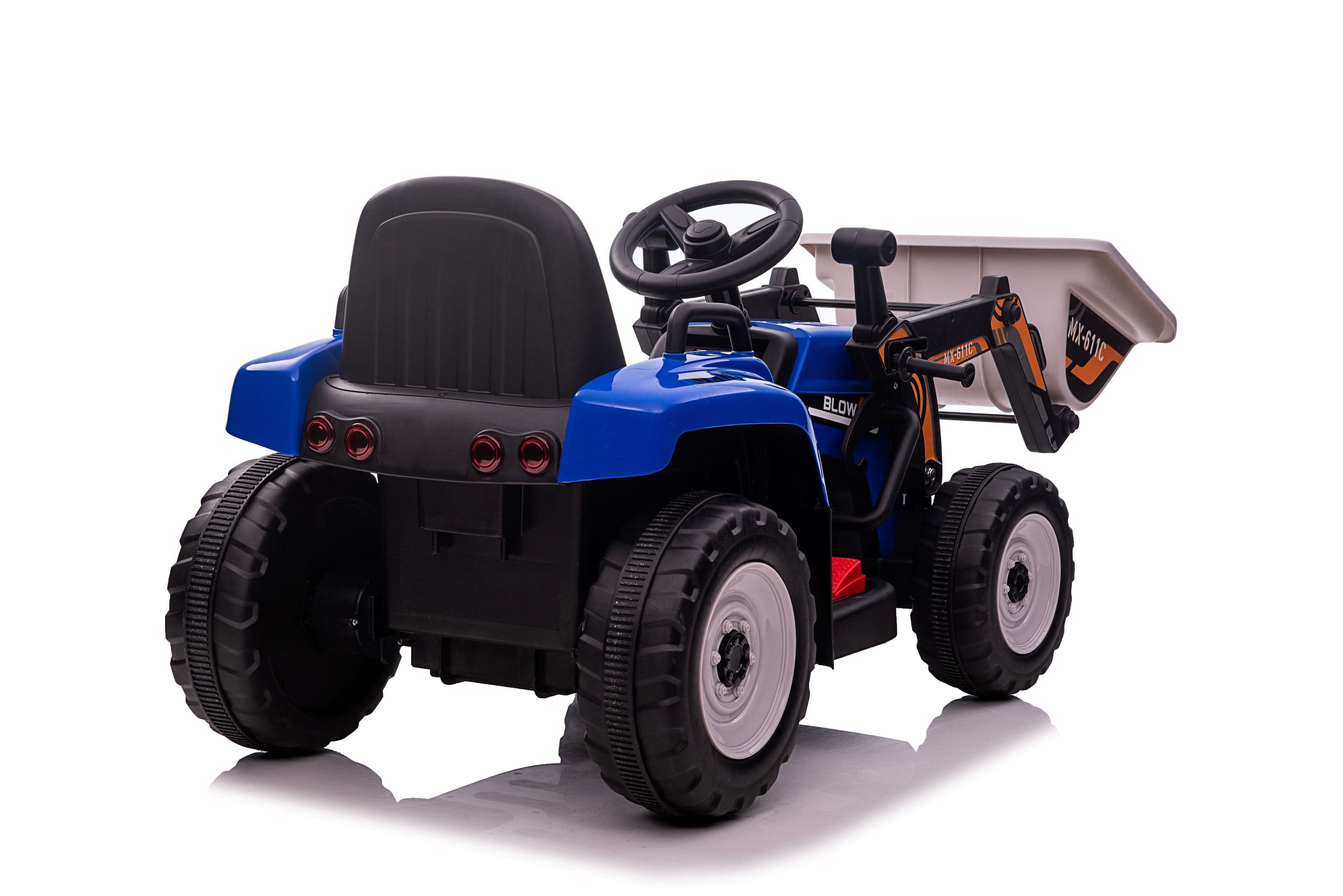 Dječiji električni traktor Eljet sa tovarnom kašikom plavi, Li-Ion - slika 4