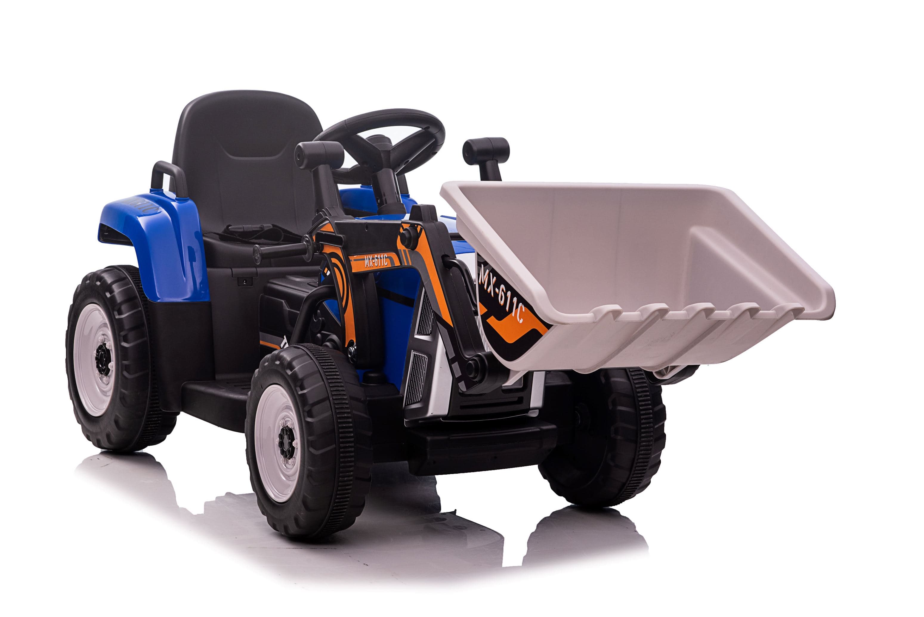 Dječiji električni traktor Eljet sa tovarnom kašikom plavi, Li-Ion - slika 5