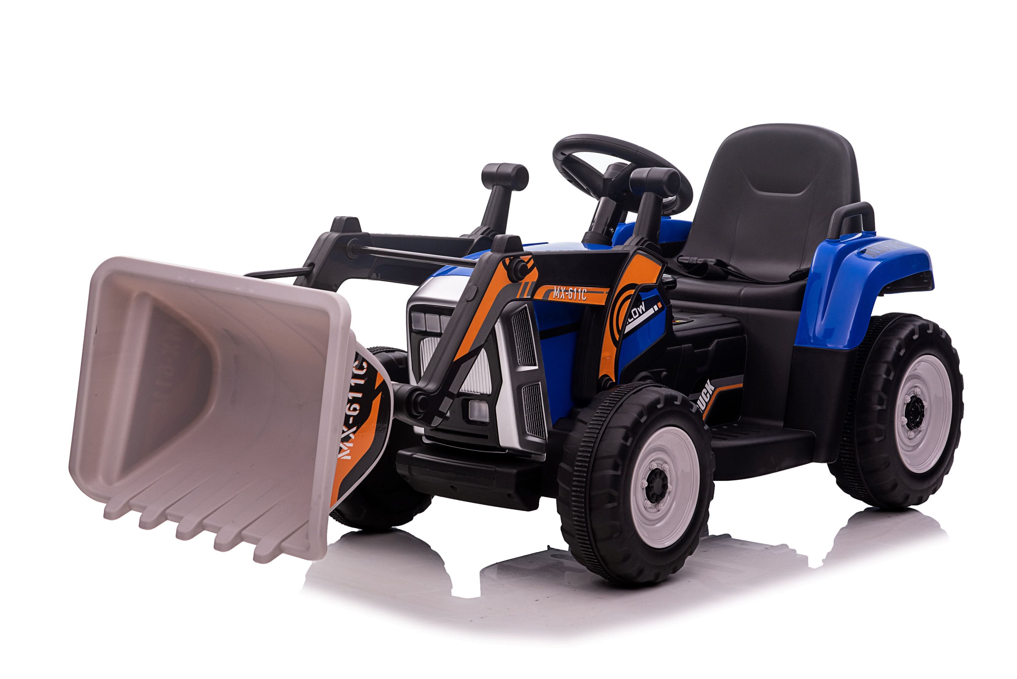 Dječiji električni traktor Eljet sa tovarnom kašikom plavi, Li-Ion - slika 6