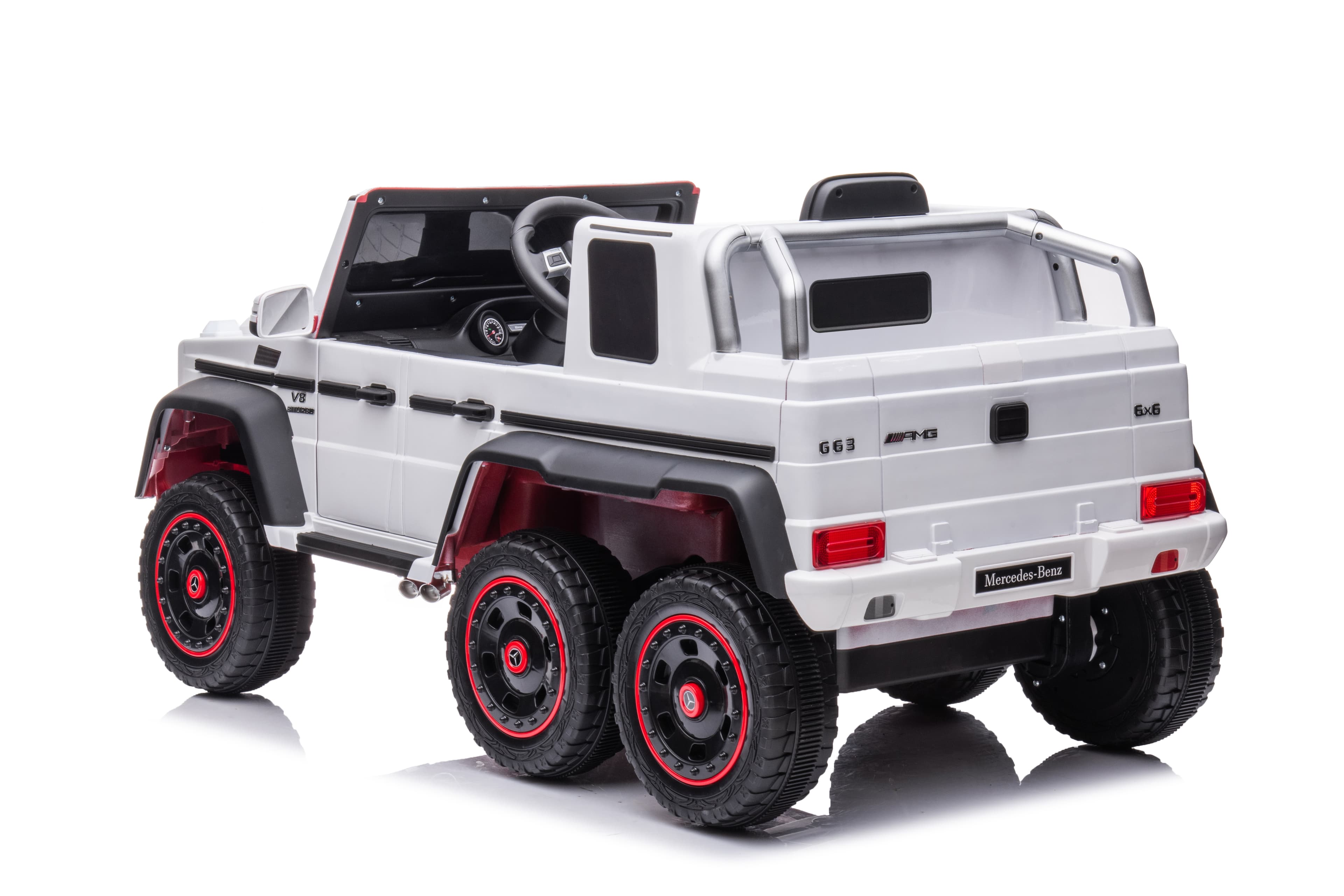 Dječiji električni automobil Mercedes G63 - 6 točkova bijeli - slika 4