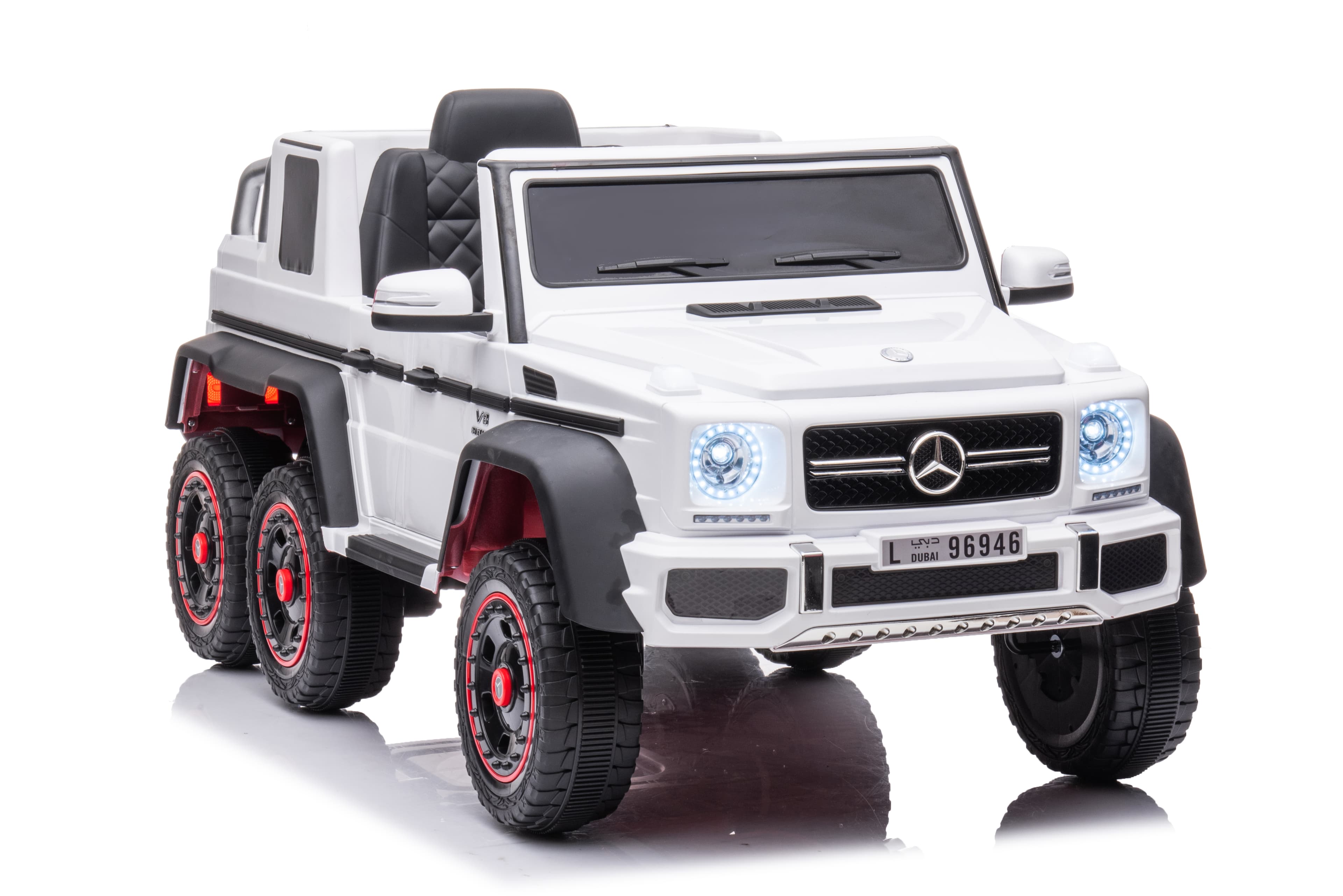 Dječiji električni automobil Mercedes G63 - 6 točkova bijeli - slika 6