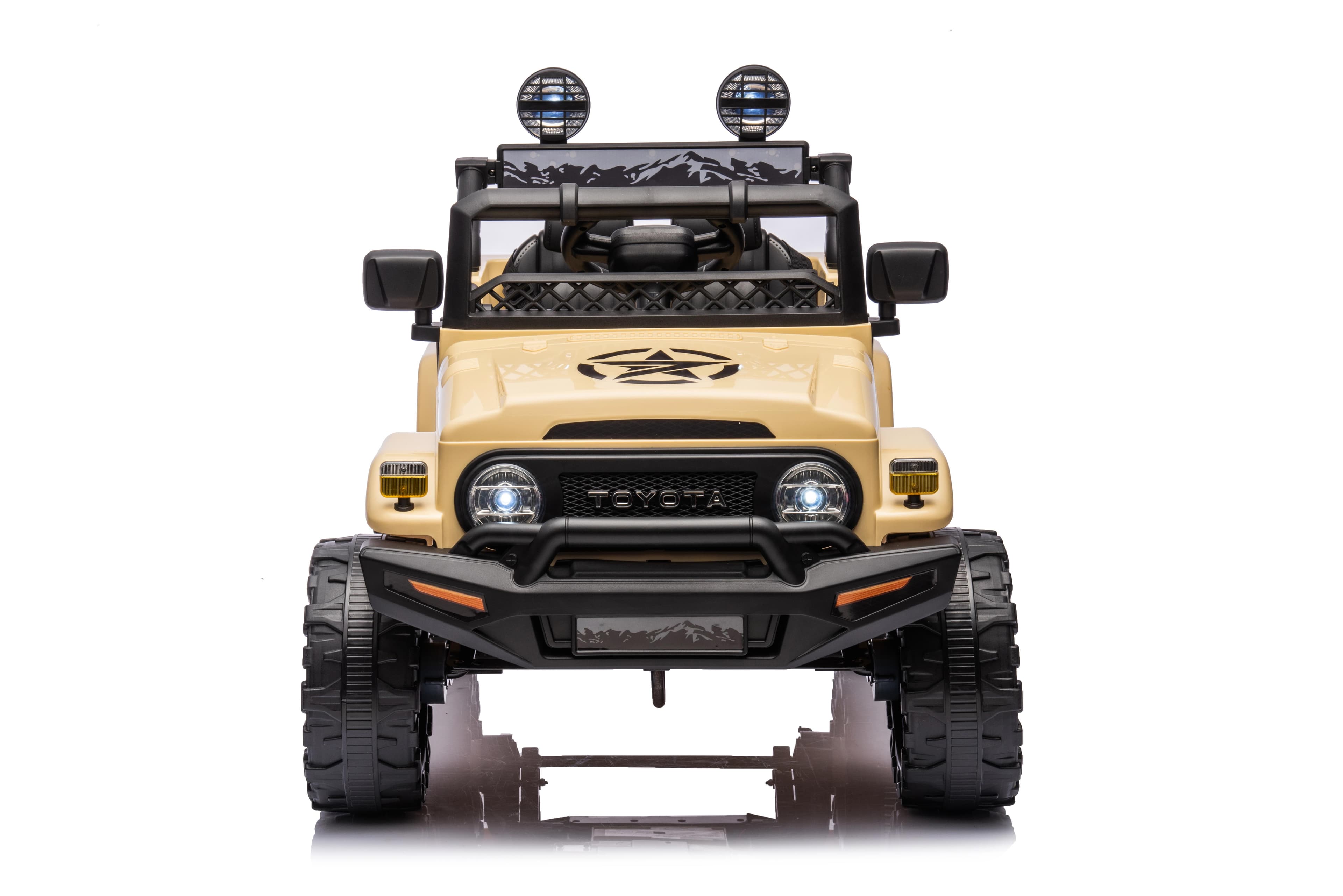 Dječiji električni automobil Toyota FJ Cruiser smeđa/žuta/khaki - slika 2