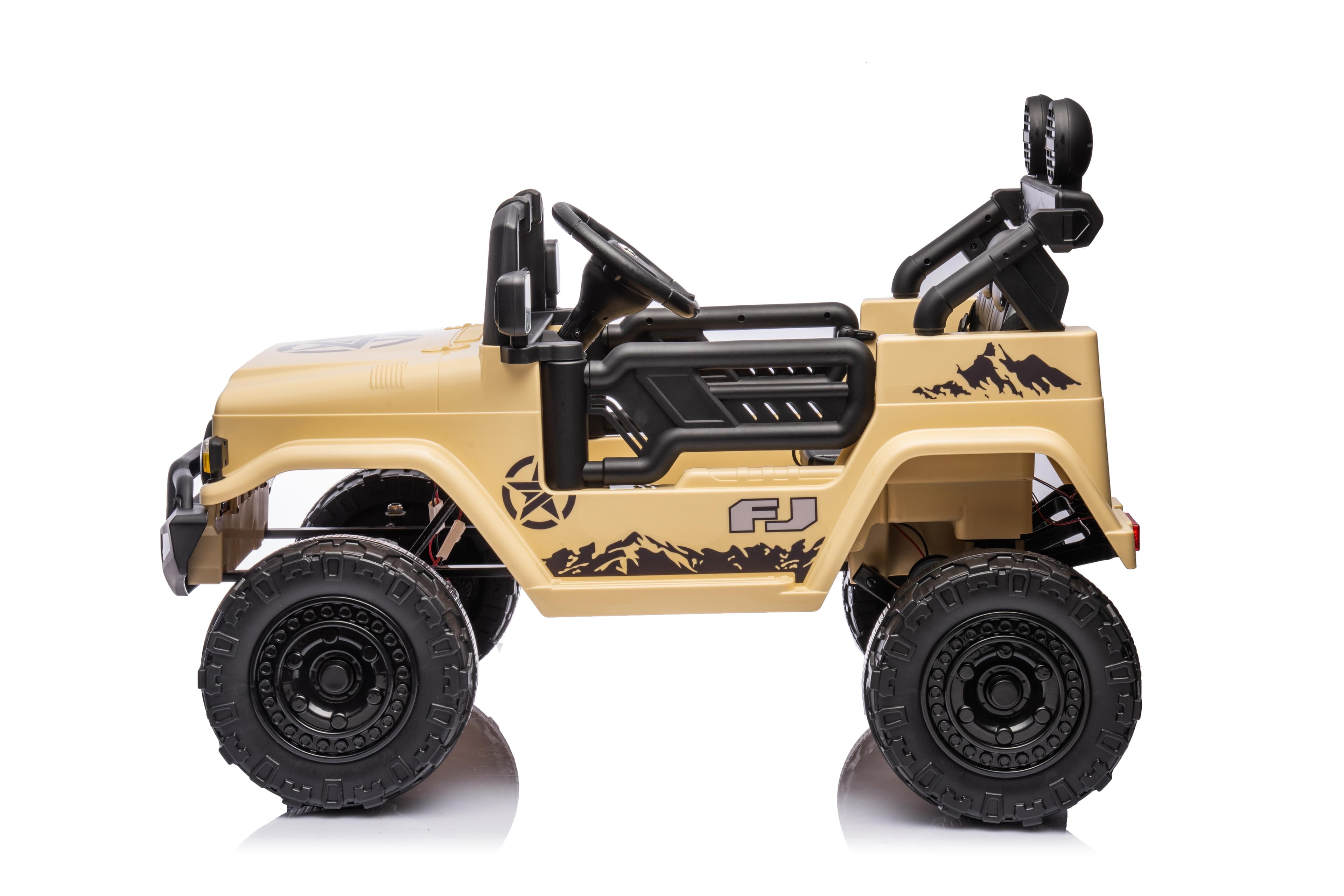 Dječiji električni automobil Toyota FJ Cruiser smeđa/žuta/khaki - slika 3