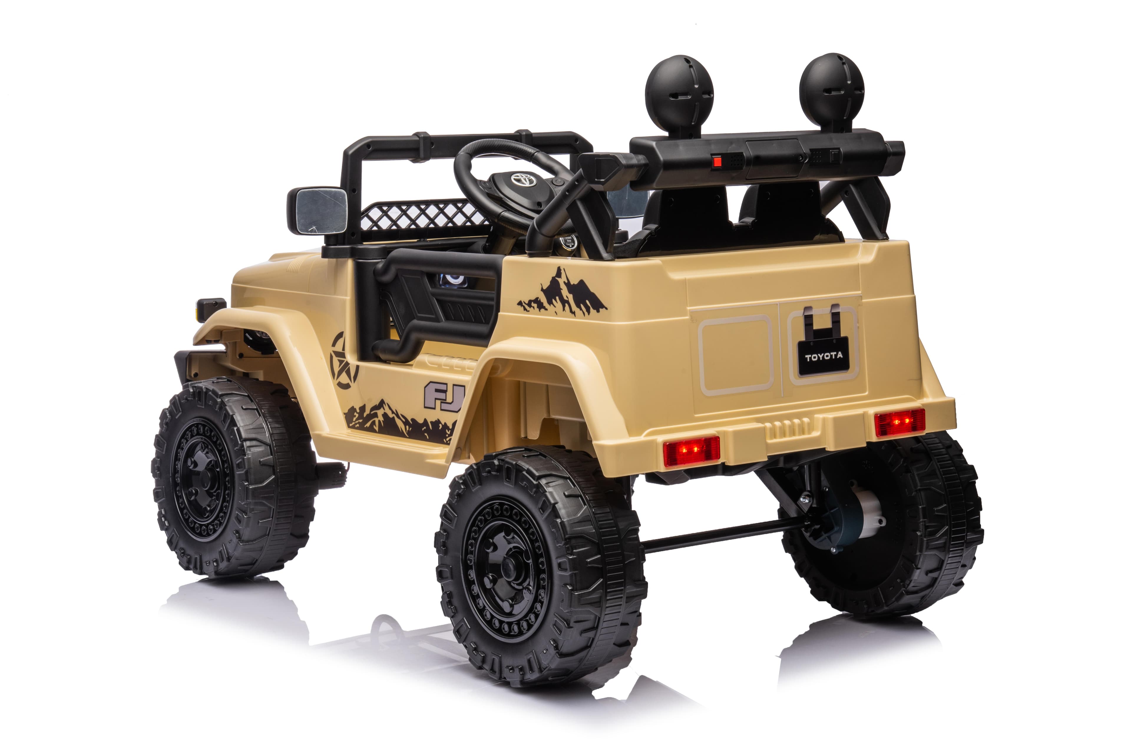Dječiji električni automobil Toyota FJ Cruiser smeđa/žuta/khaki - slika 4