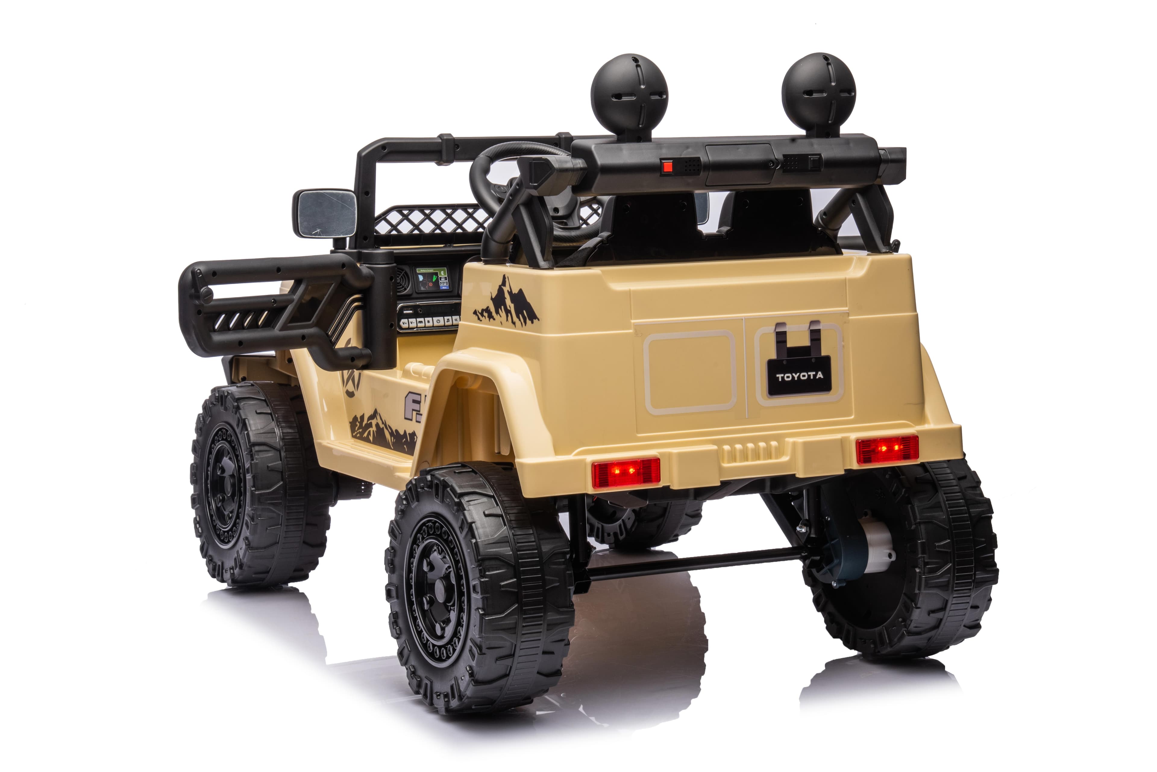 Dječiji električni automobil Toyota FJ Cruiser smeđa/žuta/khaki - slika 7