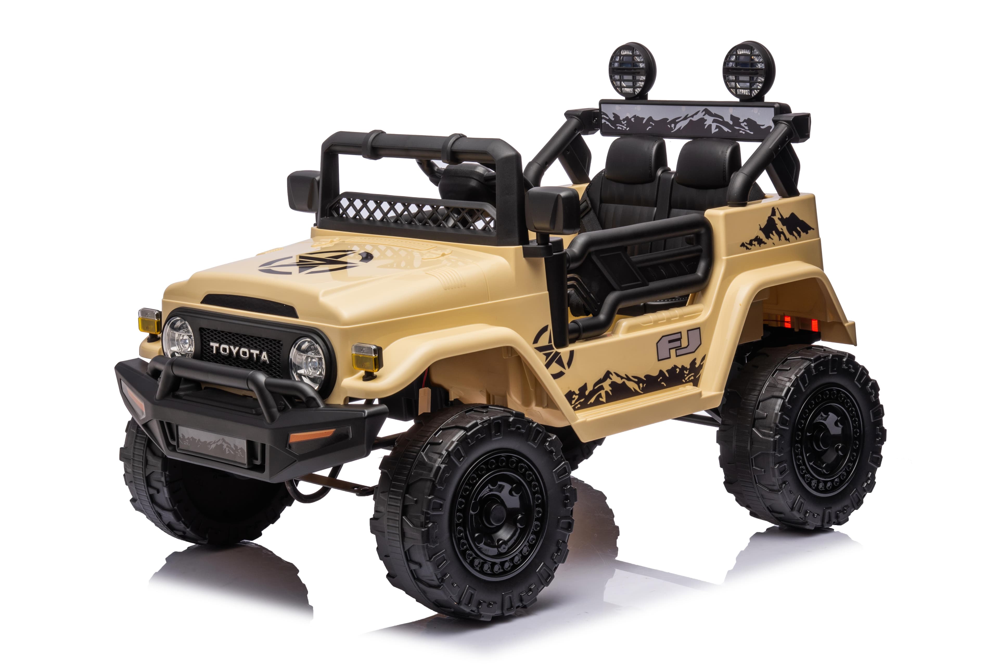Dječiji električni automobil Toyota FJ Cruiser smeđa/žuta/khaki - slika 8