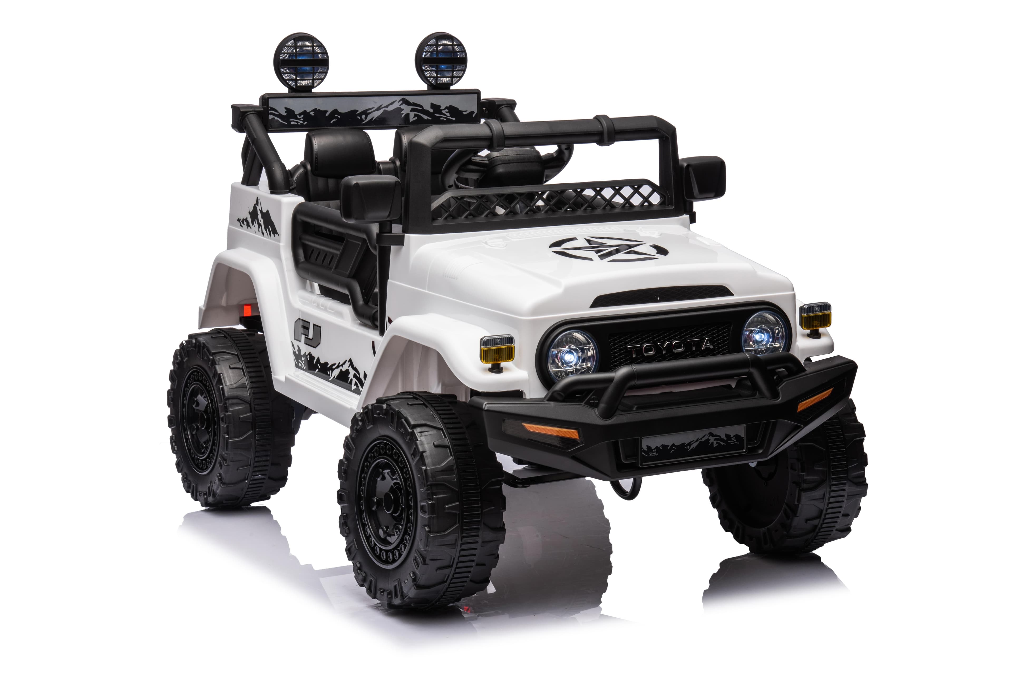 Dječiji električni automobil Toyota FJ Cruiser bijeli - slika 6