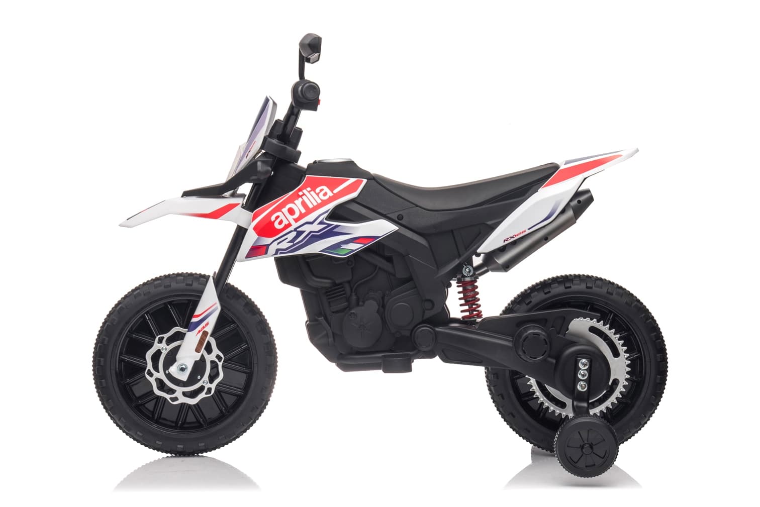 Dječiji električni motocikl Aprilia RX125 bijeli - slika 4