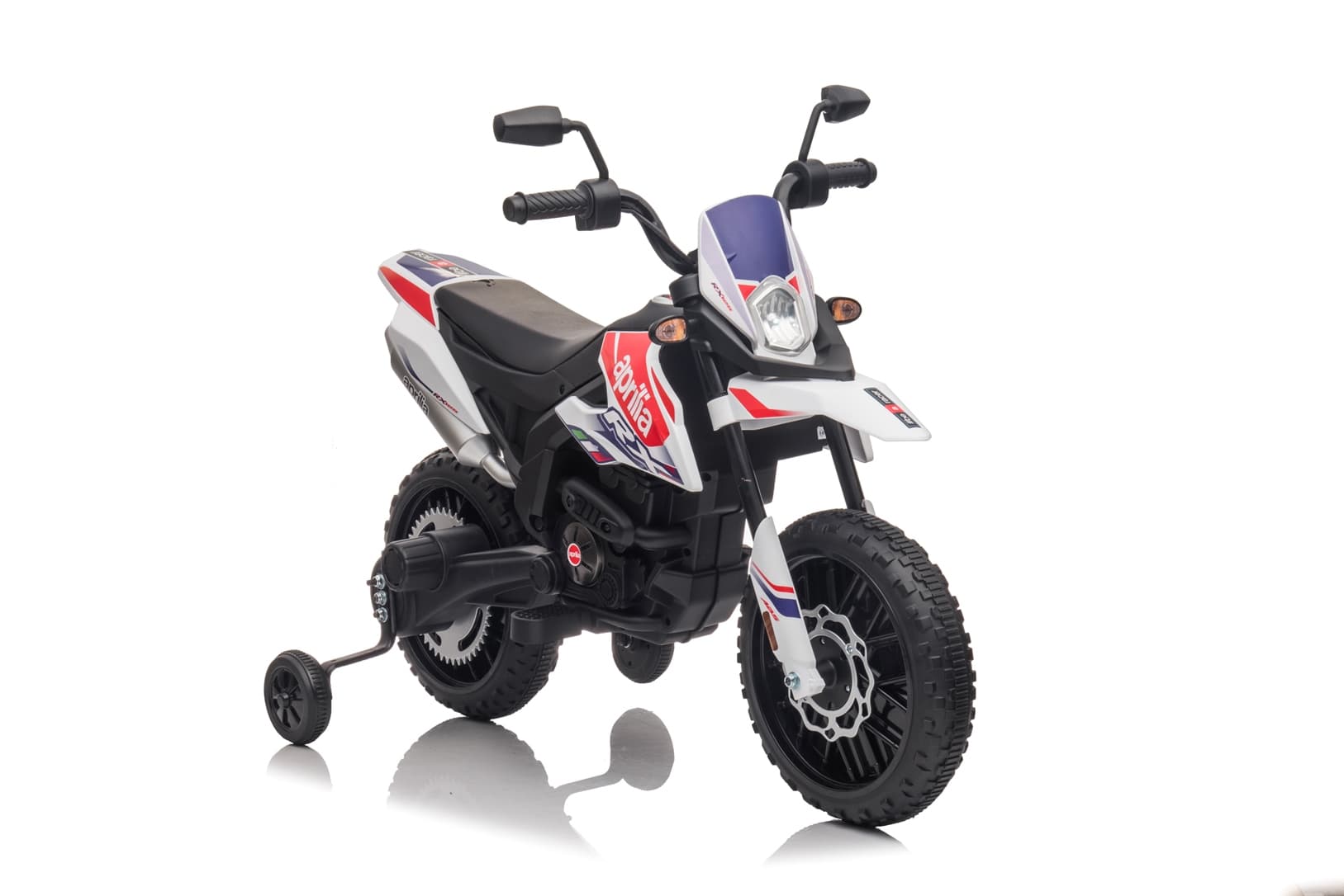 Dječiji električni motocikl Aprilia RX125 bijeli - slika 7