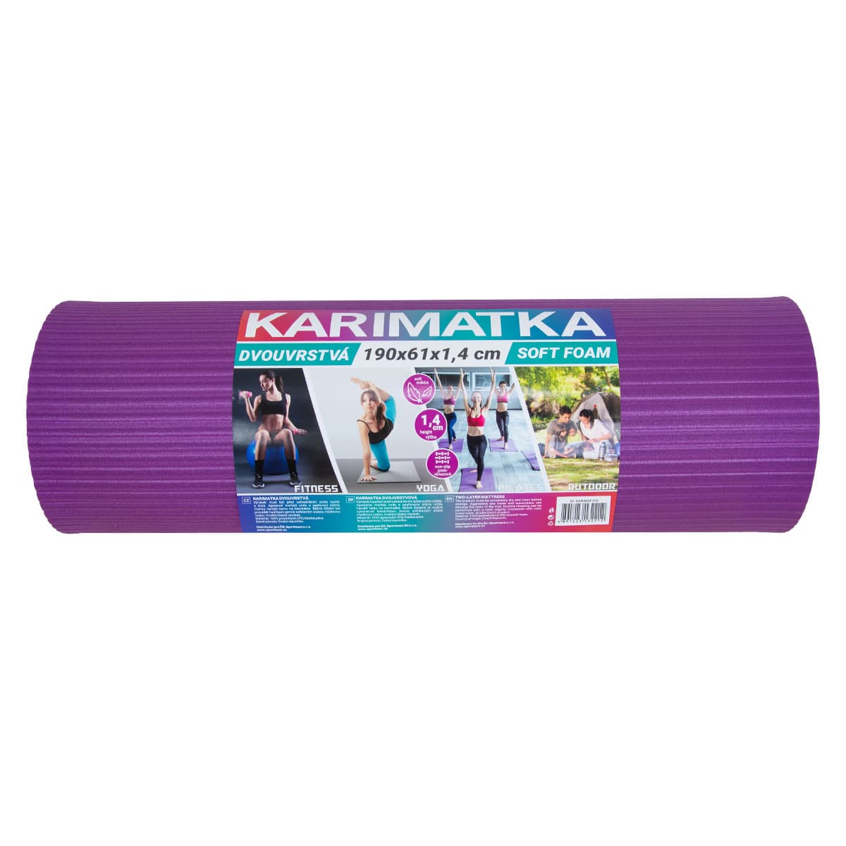 Madrac za spavanje 190x61x1.4 cm - dvostruki PE, mješavina boja - slika 3