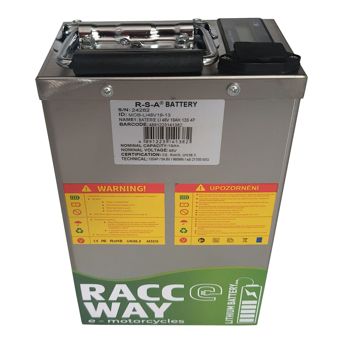 Baterija LI-48V 19Ah, za RACCEWAY® električni skuter, 13S 4P - slika 3