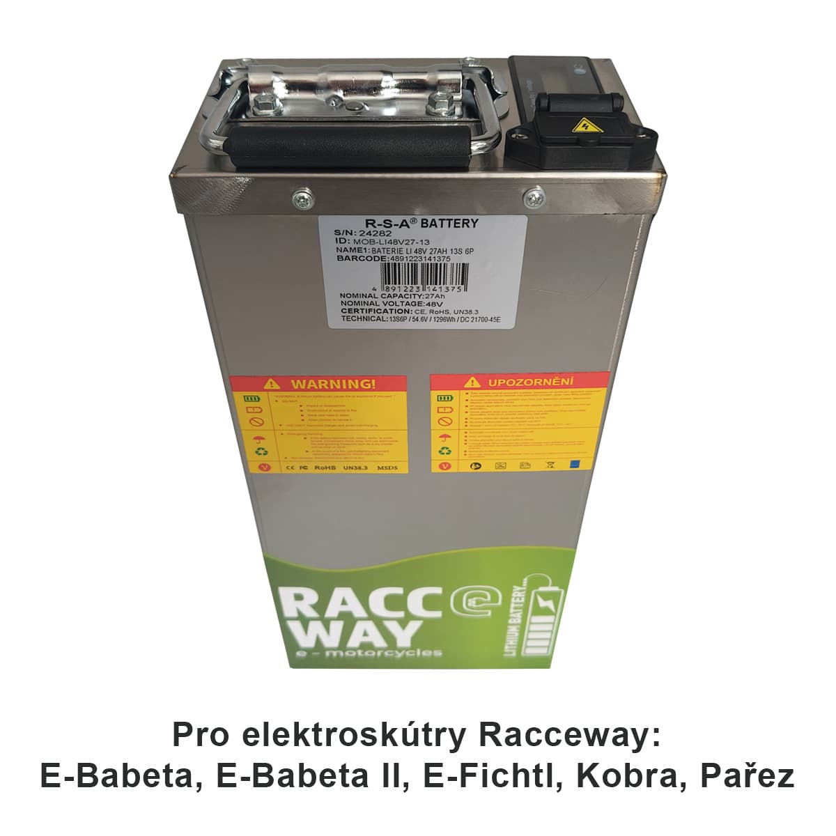 Baterija LI-48V 27Ah, za RACCEWAY® električni skuter, 13S 6P - slika 2