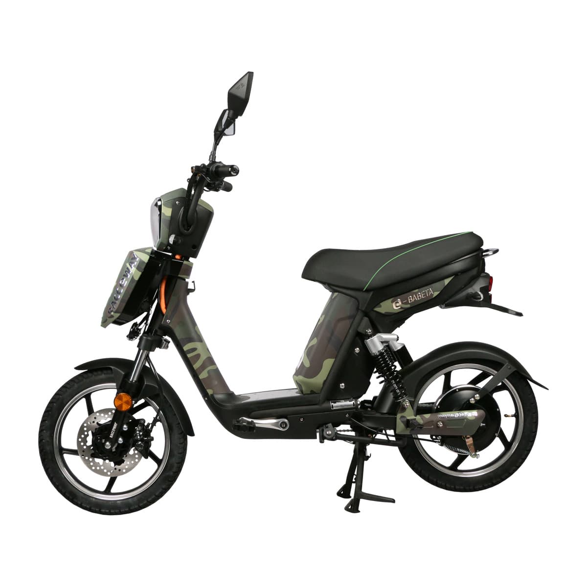 Električni skuter RACCEWAY® E-BABETA®, kamuflažno zeleni, bez baterije - slika 2