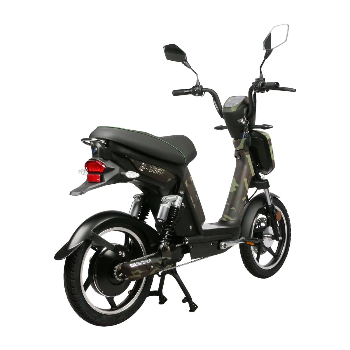 Električni skuter RACCEWAY® E-BABETA®, kamuflažno zeleni, bez baterije - slika 3