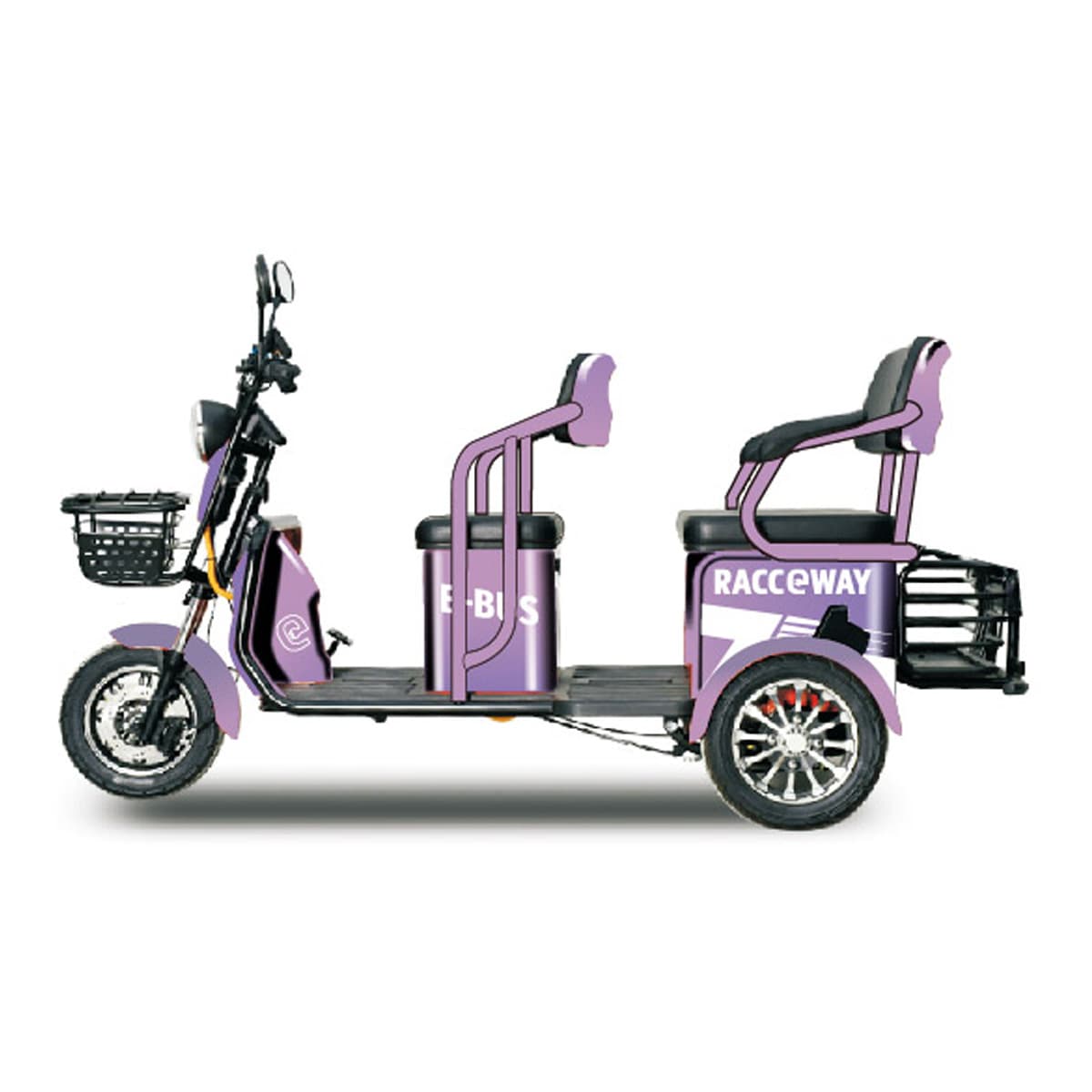 RACCEWAY® E-BUS električna dvosedna invalidska kolica, ljubičasta - slika 2