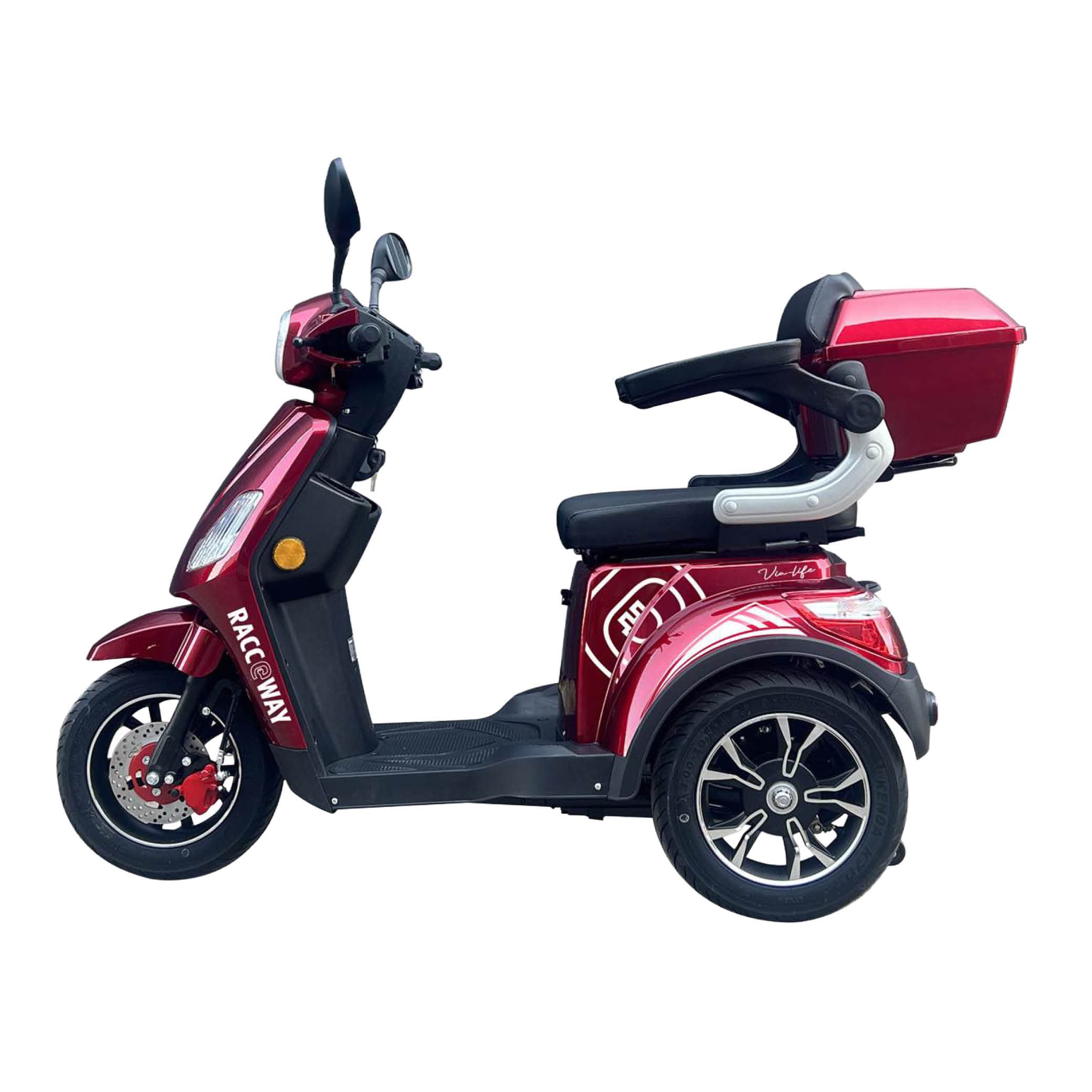 RACCEWAY® VIA LITE električni trotočkaški kolica, crvena - slika 2