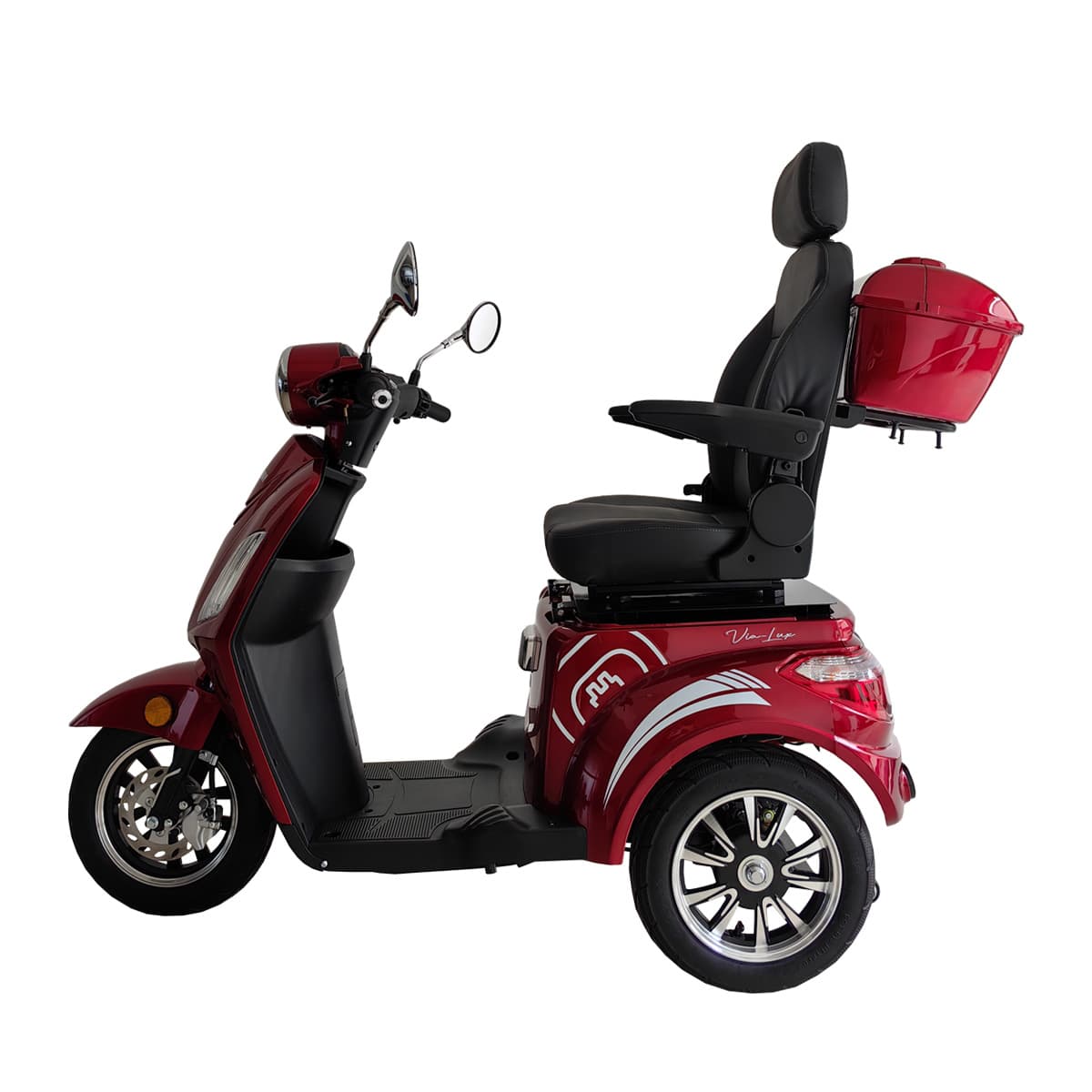 RACCEWAY® VIA LUX električni trotočkaški kolica, crvena - slika 2