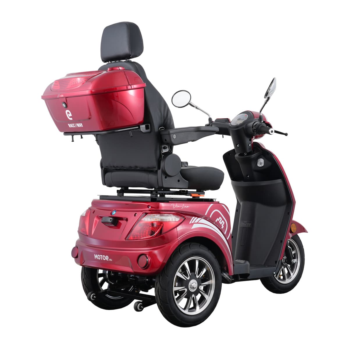 RACCEWAY® VIA LUX električni trotočkaški kolica, crvena - slika 3