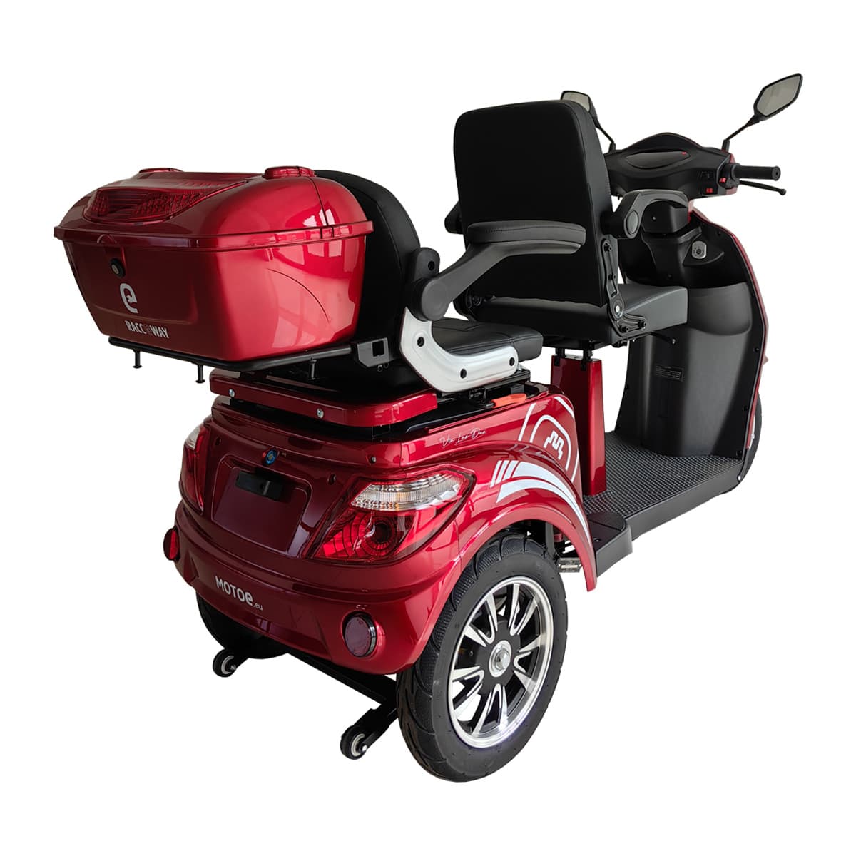 RACCEWAY® VIA LUX DUO električni trotočkaški kolica, crvena - slika 3