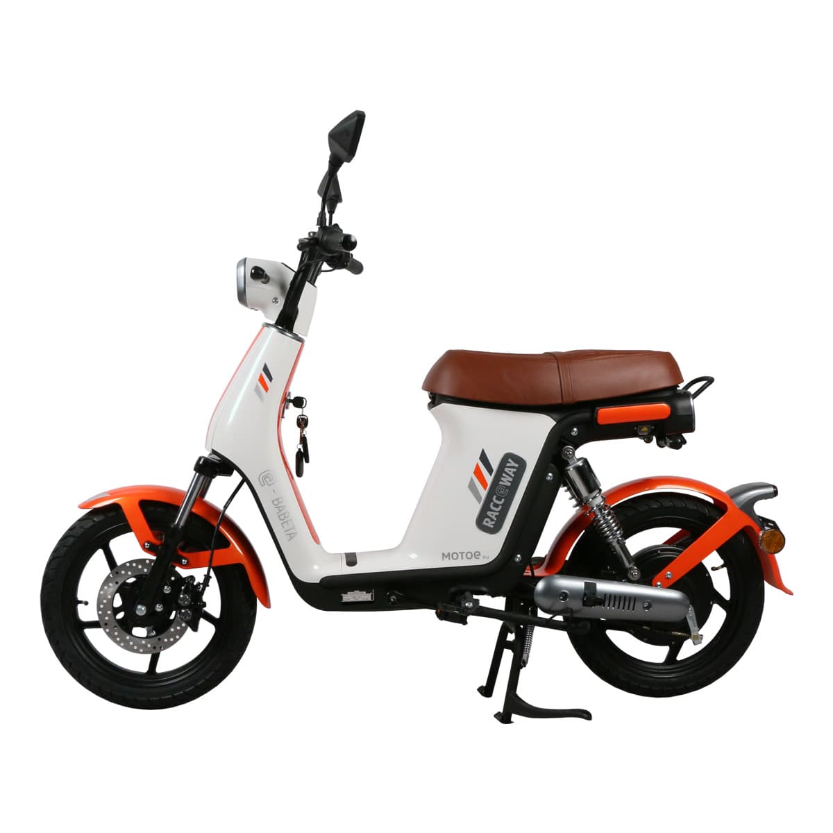 RACCEWAY® E-BABETA® II električni skuter, bijelo-narančasti - slika 2