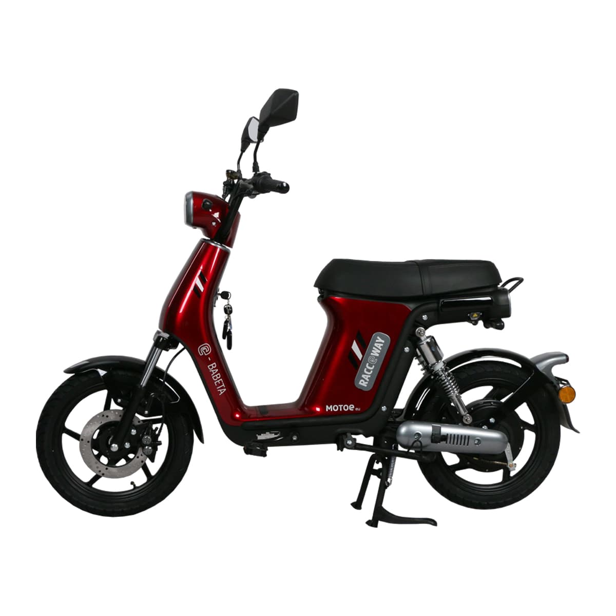 Električni skuter RACCEWAY® E-BABETA® II, burgundija, bez baterije - slika 2