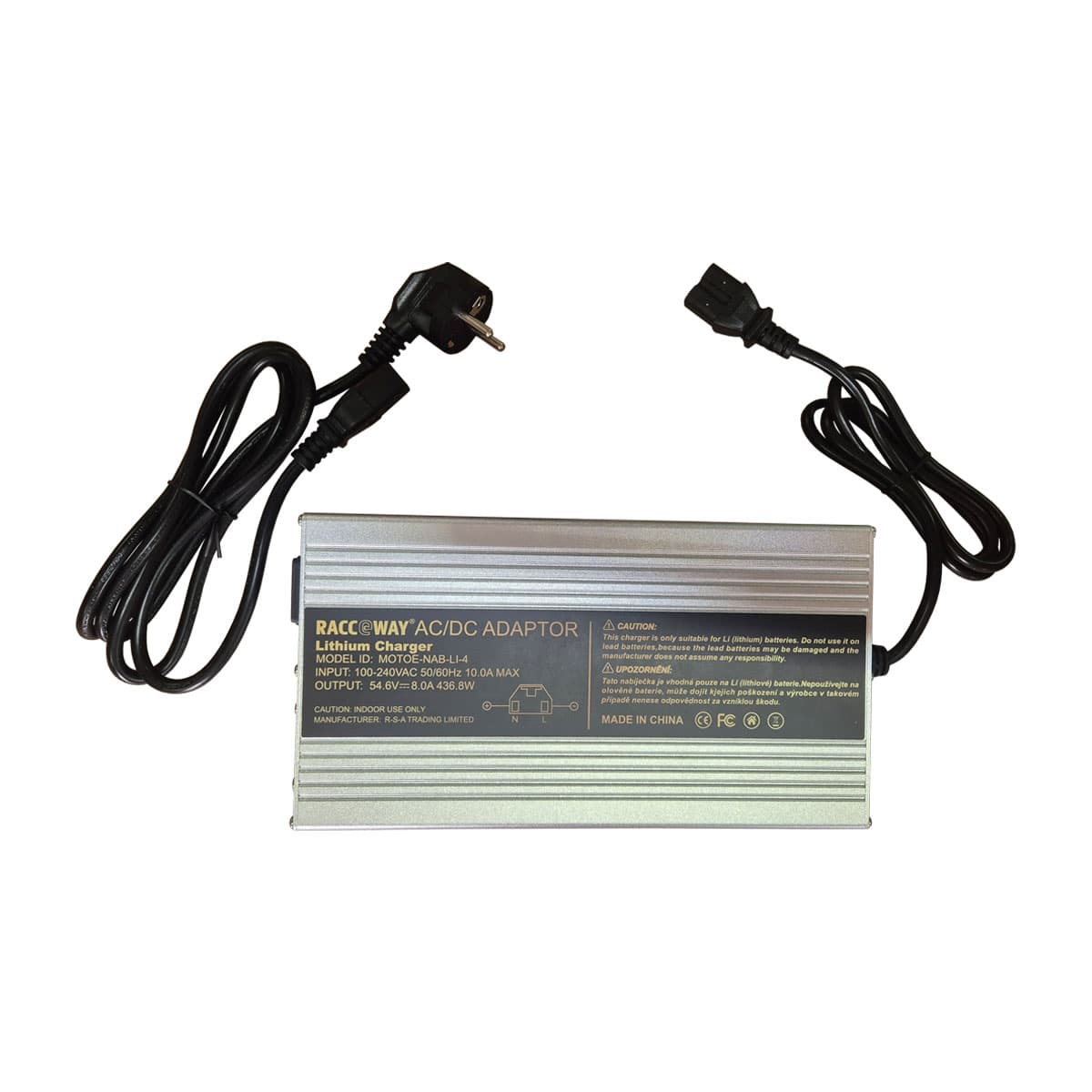 RACCEWAY® Punjač za litijumske baterije, 48V (54.6V) 8A-13S - slika 3
