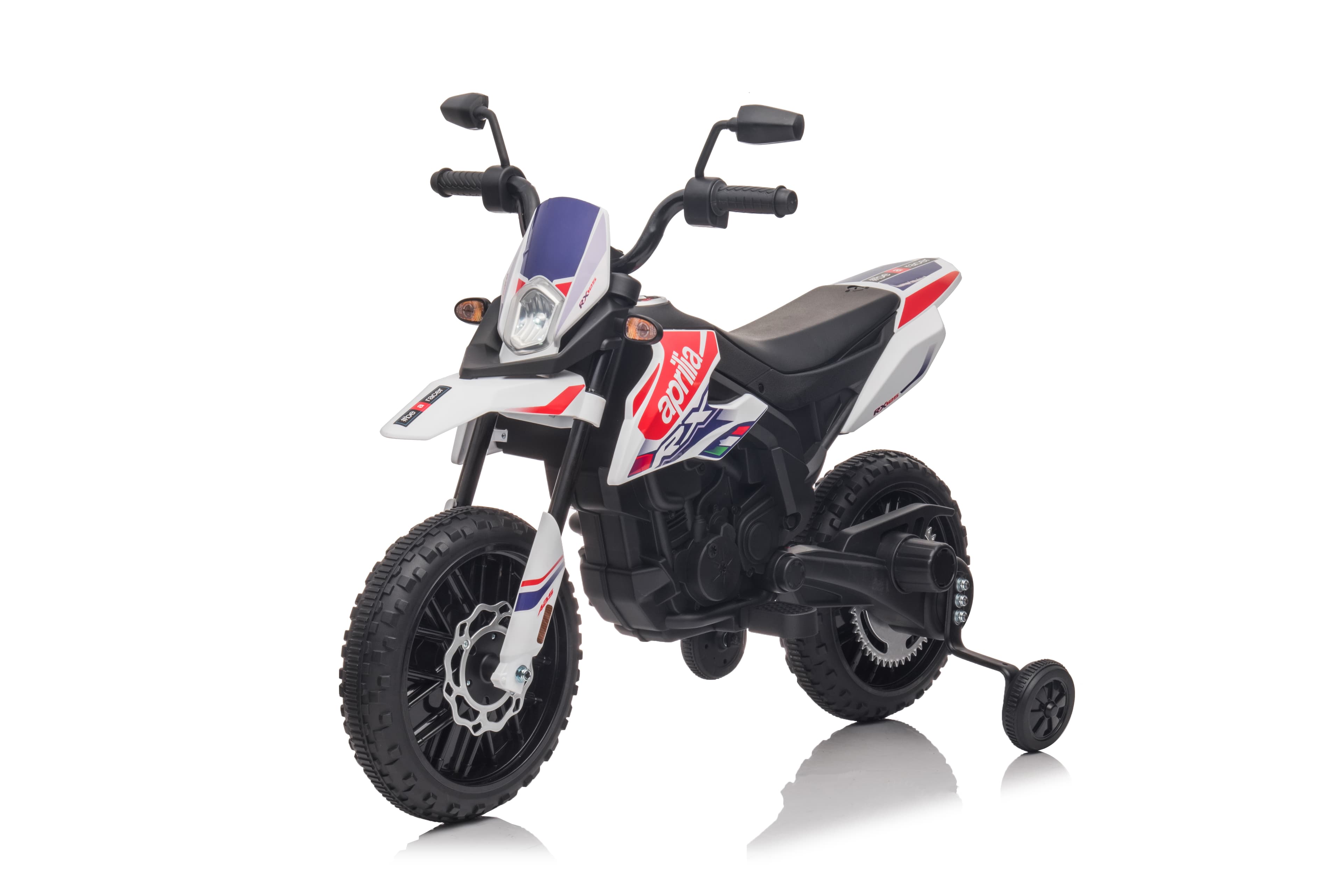 Dječiji električni motocikl Aprilia RX125 bijeli