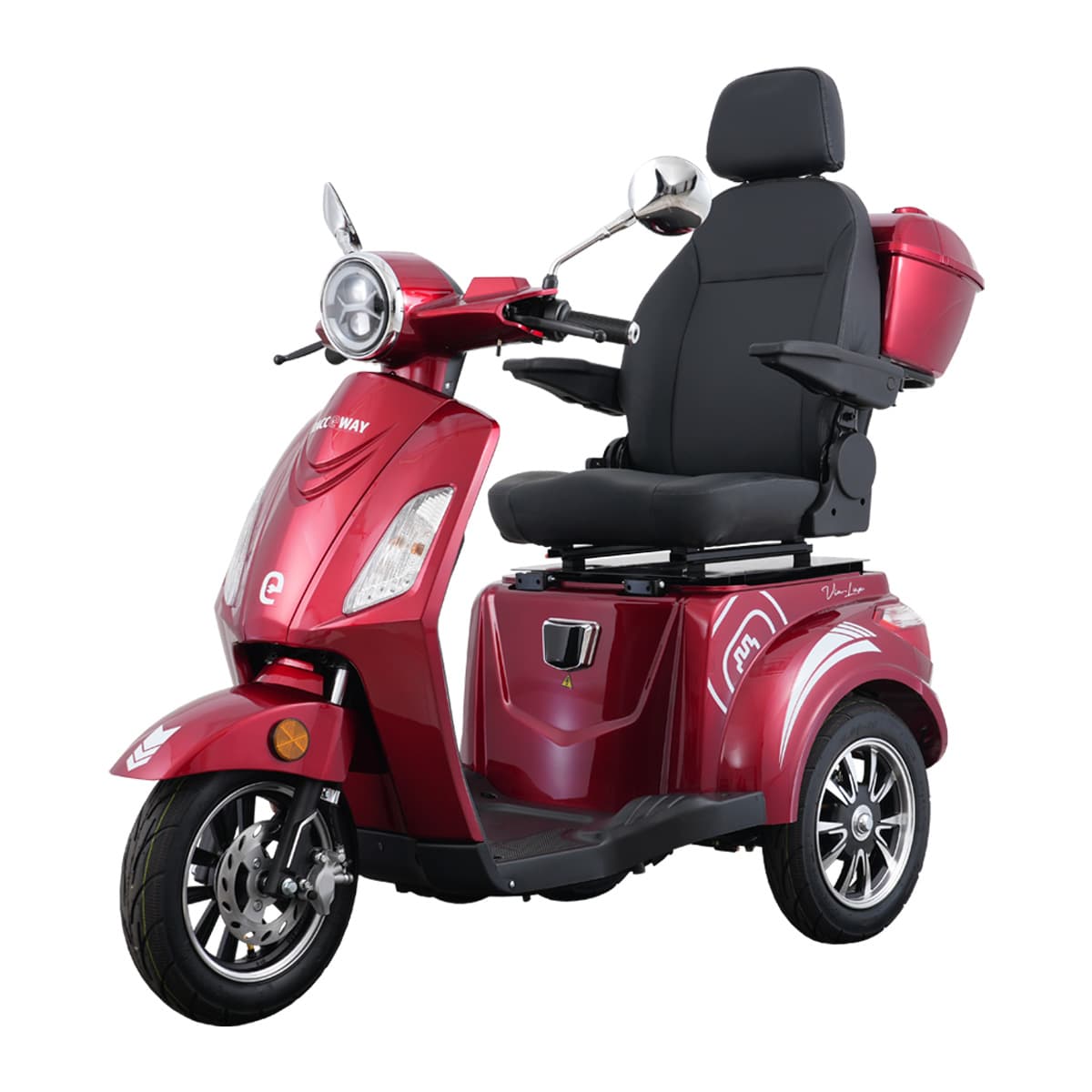 RACCEWAY® VIA LUX električni trotočkaški kolica, crvena