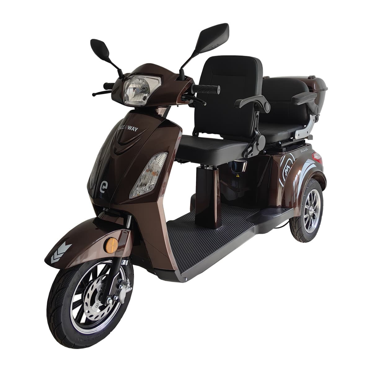 Električni trotočkaški kolica RACCEWAY® VIA LUX DUO, kafa