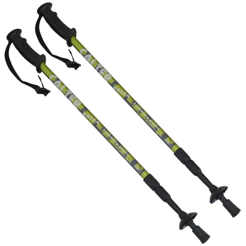 CALTER® KATLA planinarski štapovi, 3 dijela, par, zeleni